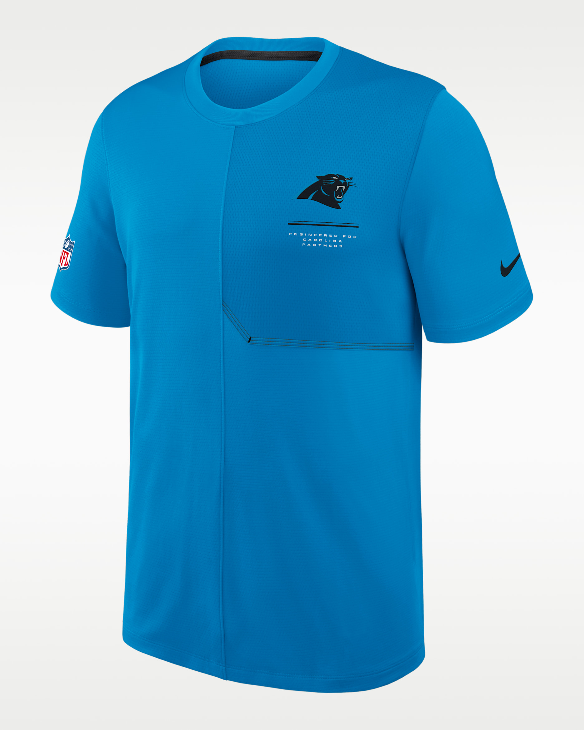 Carolina Panthers Sideline Coach Men's Nike Dri-FIT NFL Top - Neptune Blue