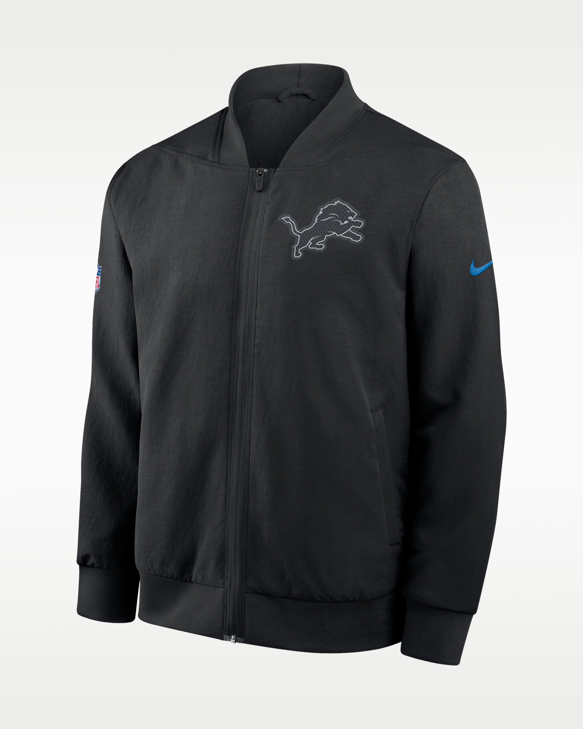 Detroit Lions Rivalries Collection Sideline Men's Nike NFL Full-Zip Bomber Jacket - Black