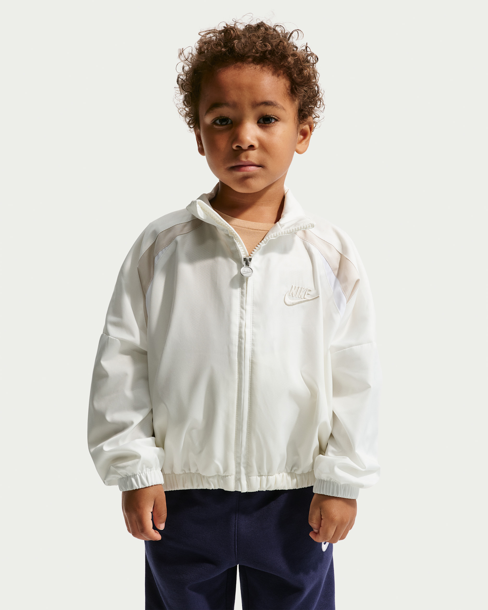 Nike Toddler Colorblocked Hoodless Jacket - Sail