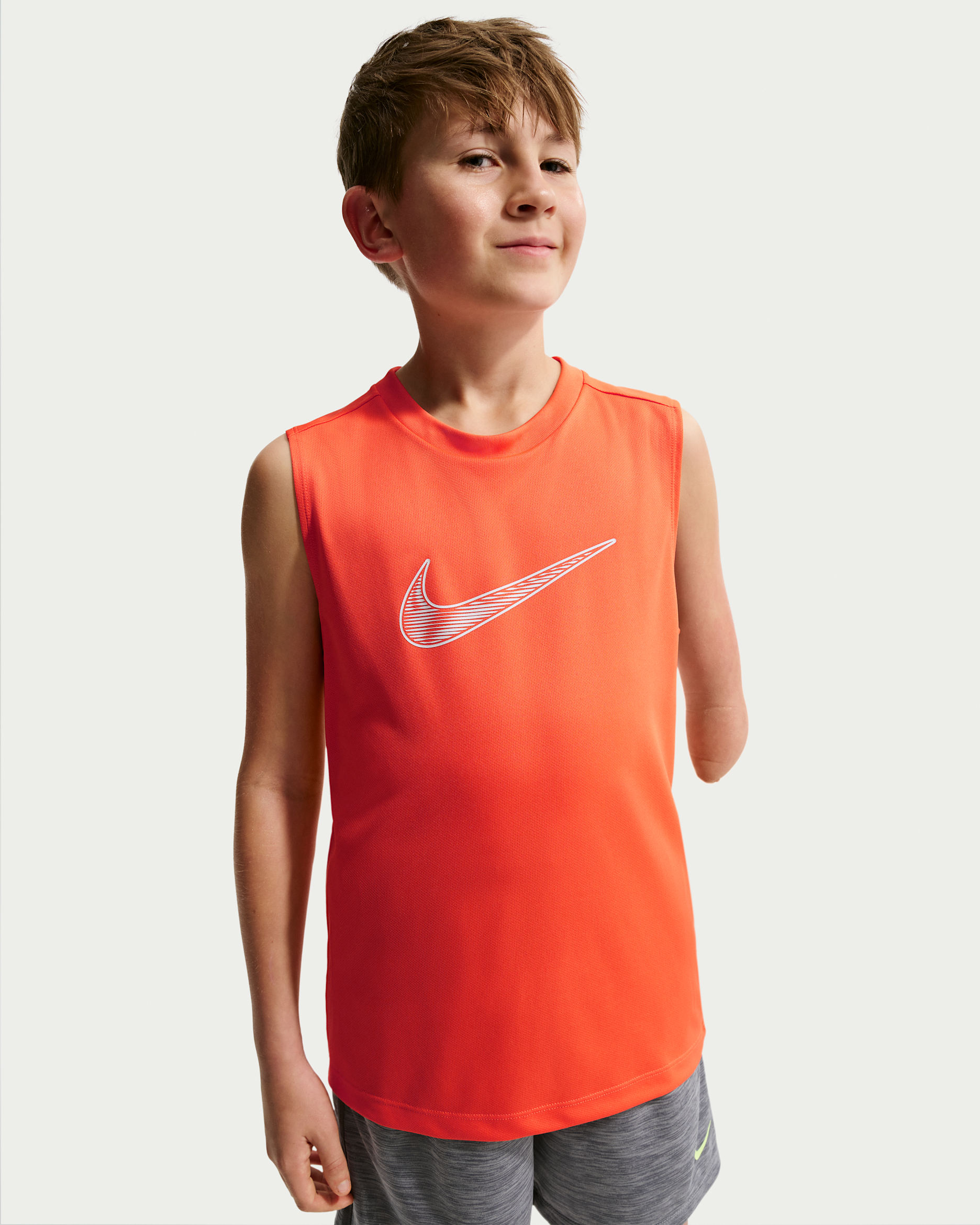 Nike Multi Big Kids' (Boys') Dri-FIT Sleeveless Top - Turf Orange