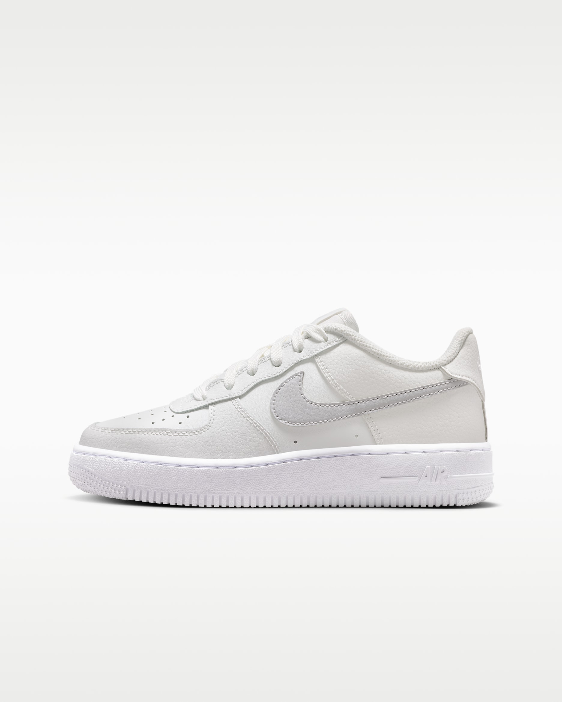 Nike Air Force 1 Essential+ Big Kids' Shoes - Summit White/Platinum Tint/White/Vast Grey