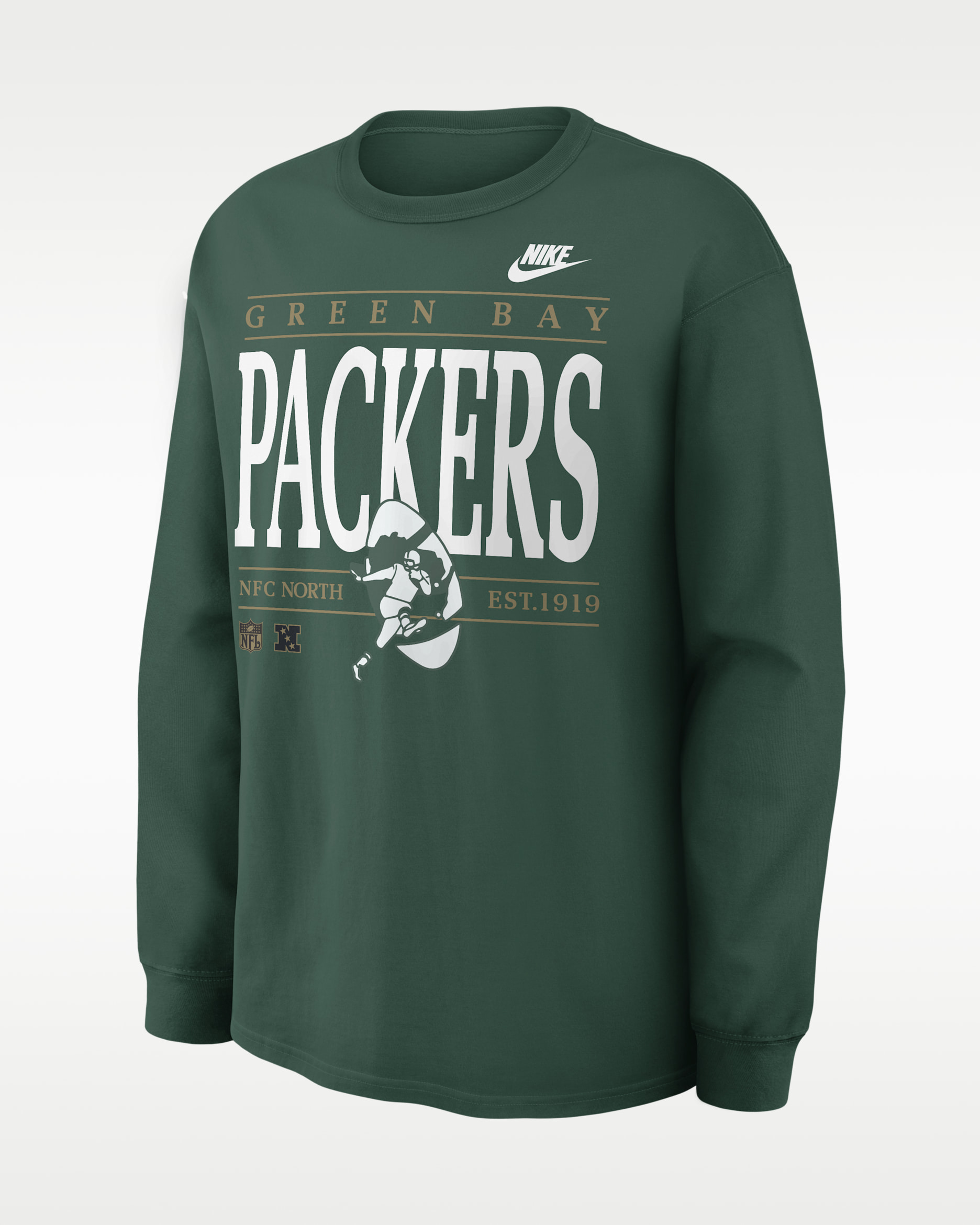 Green Bay Packers Rewind Max90 Men's Nike NFL Long-Sleeve T-Shirt - Green