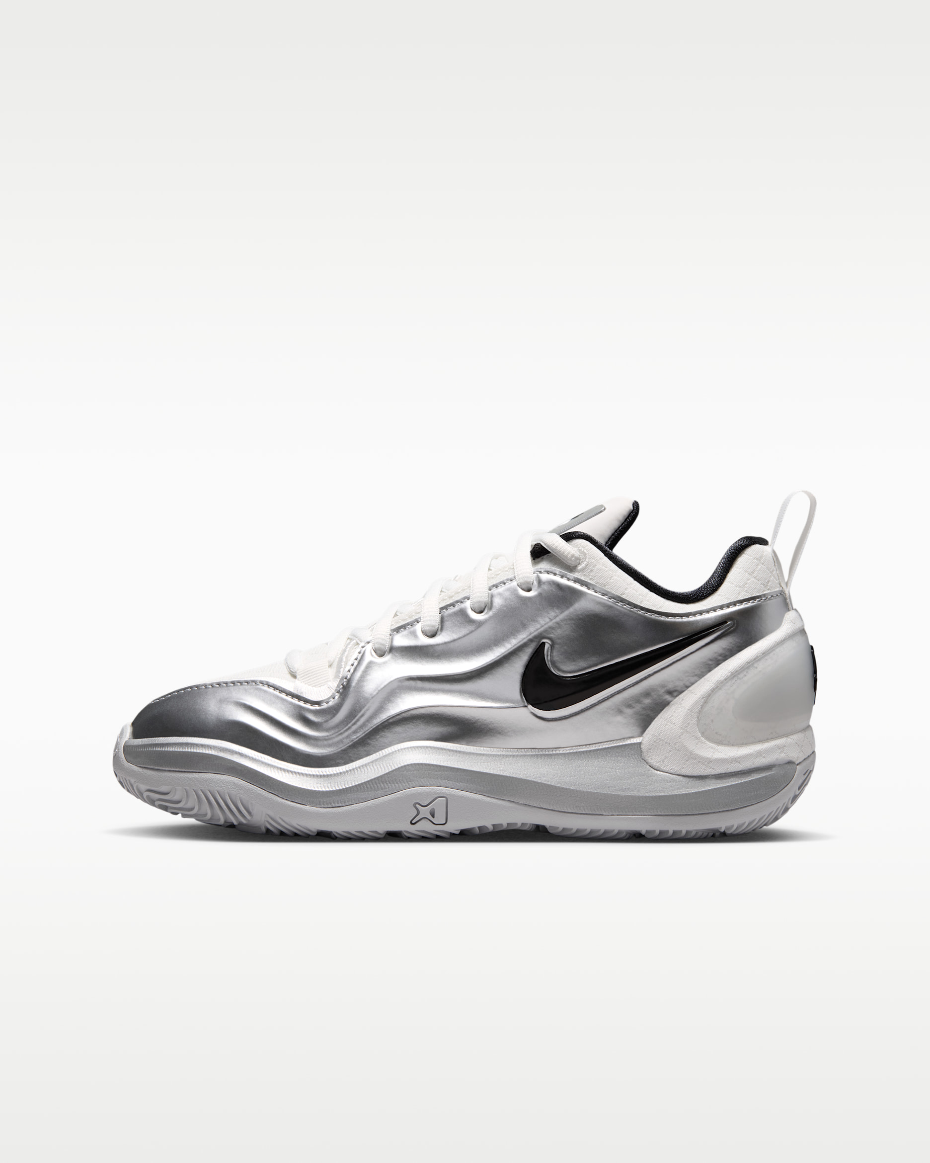 A'Two "Mirrored" A'ja Wilson Big Kids' Basketball Shoes - Summit White/Metallic Silver/Black