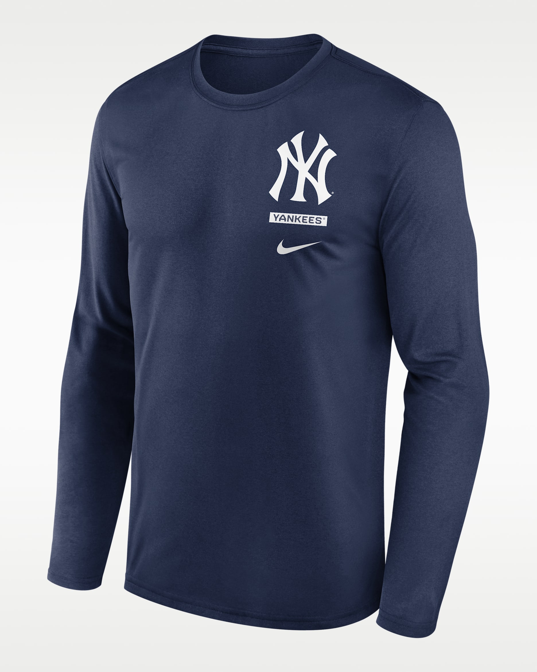 New York Yankees 2-Hit Legend Men's Nike Dri-FIT MLB Long-Sleeve T-Shirt - Navy