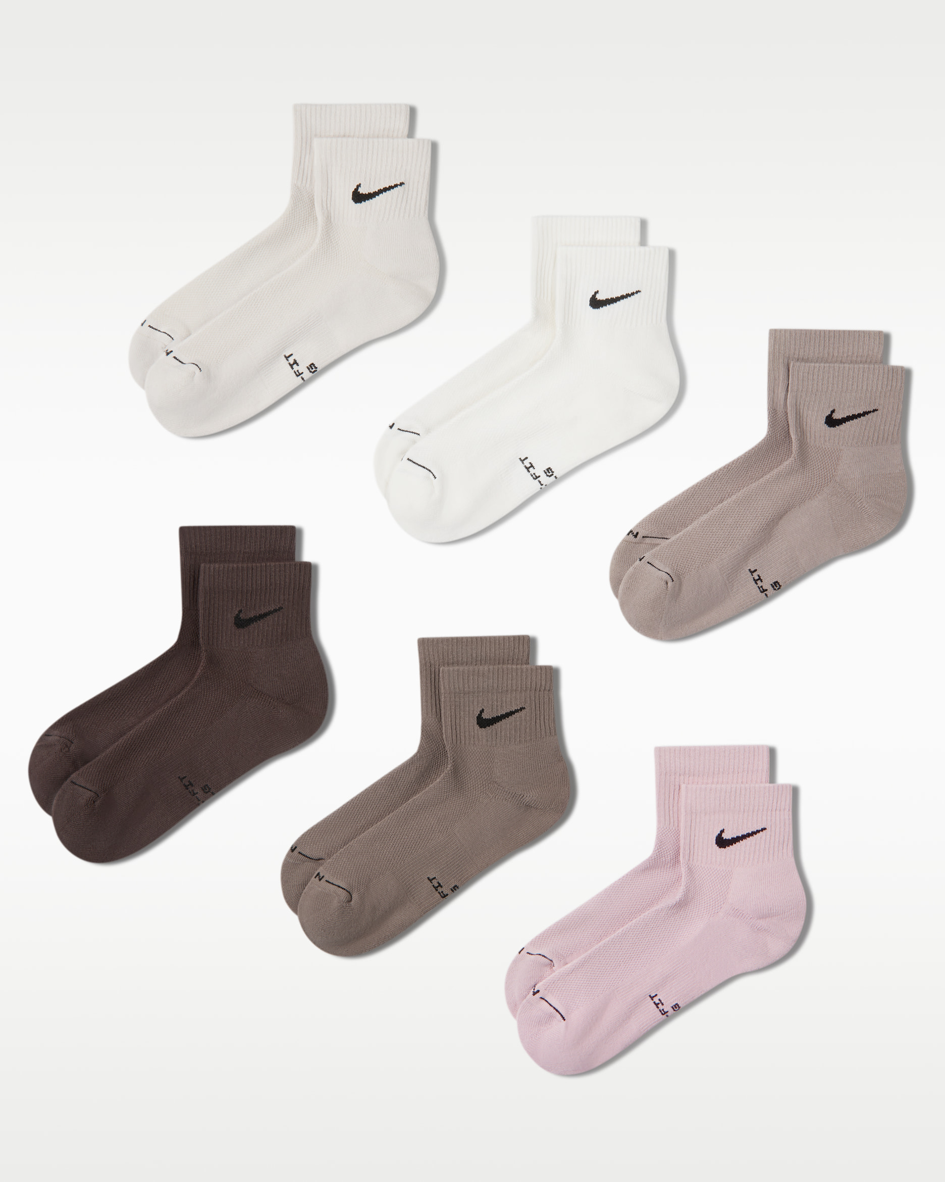 Nike Everyday Elevated Ankle Socks (6 Pairs) - Multi-Color