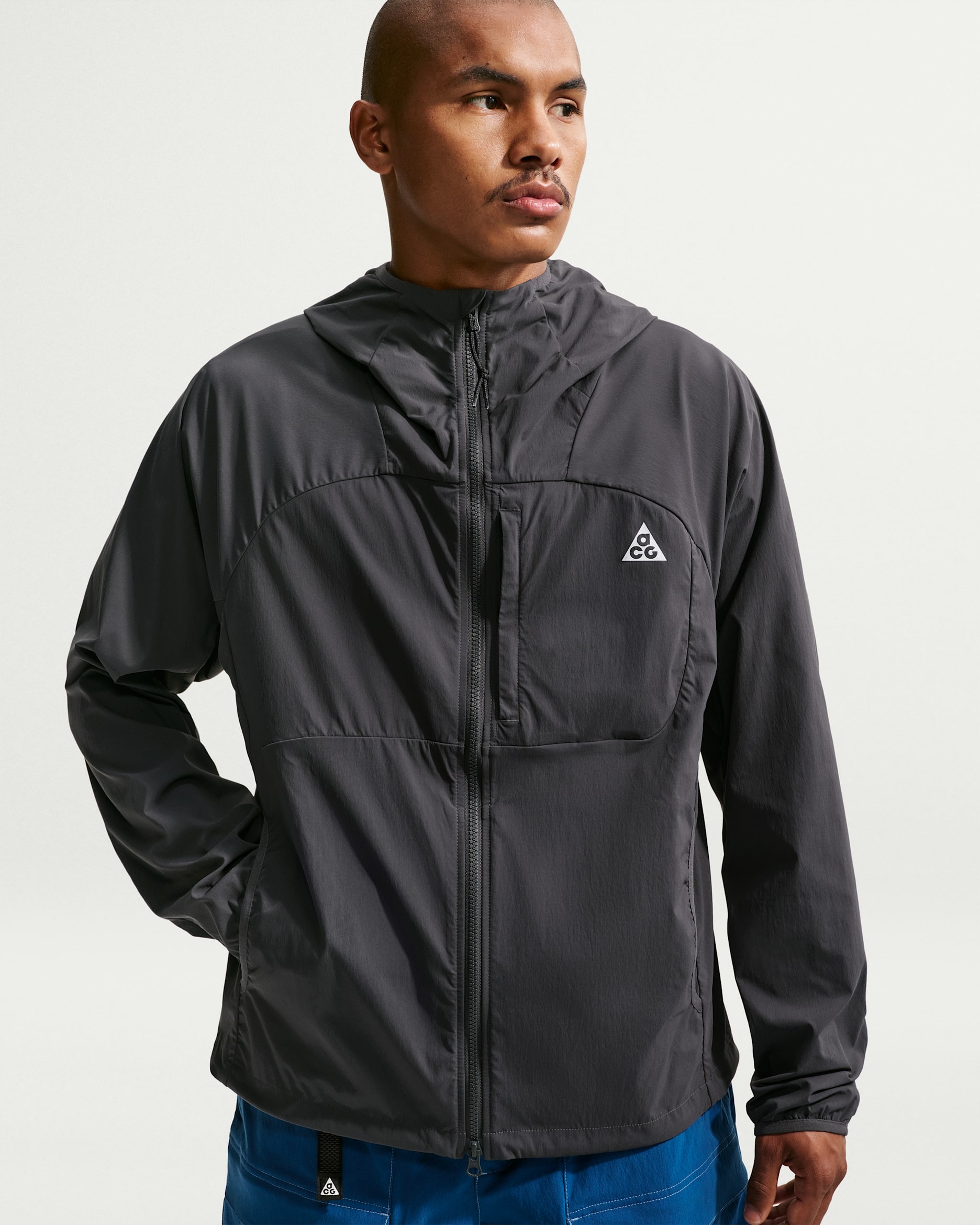 Nike ACG 'Five Towers' Men's UV Protection Jacket - Anthracite/Anthracite/Summit White
