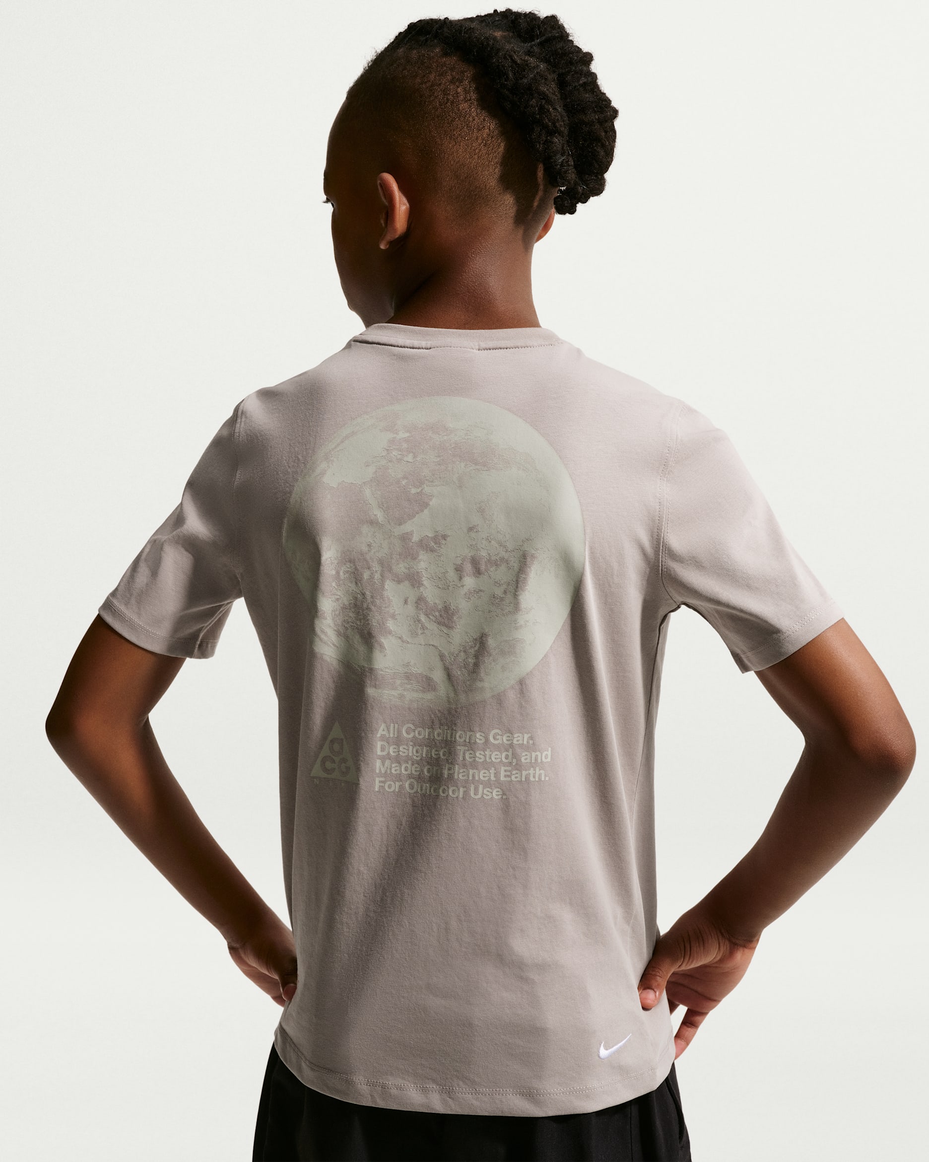Nike ACG Big Kids' Dri-FIT Planet Earth T-Shirt - College Grey
