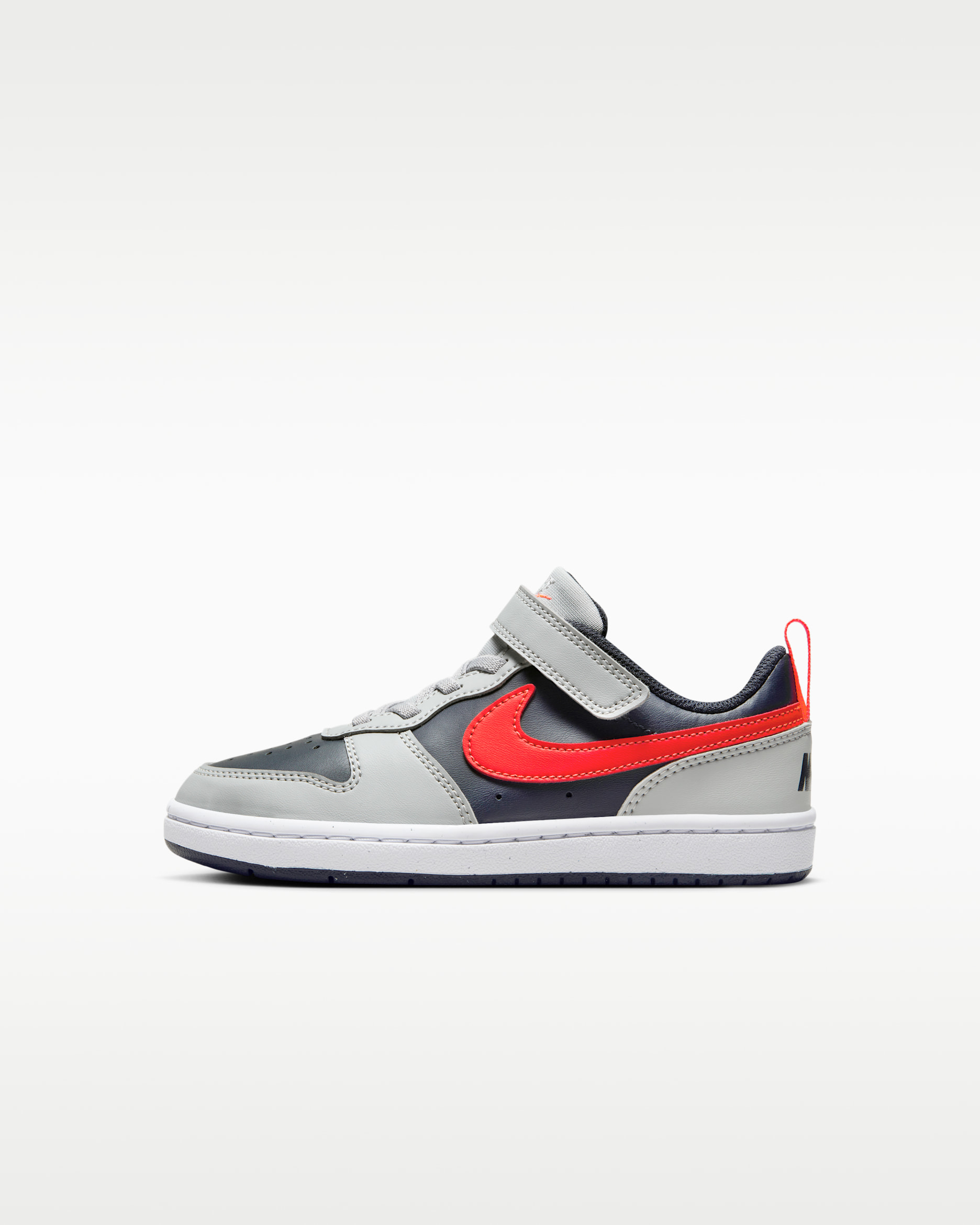 รองเท้าเด็กเล็ก Nike Court Borough Low Recraft - Light Smoke Grey/Dark Obsidian/ขาว/Bright Crimson