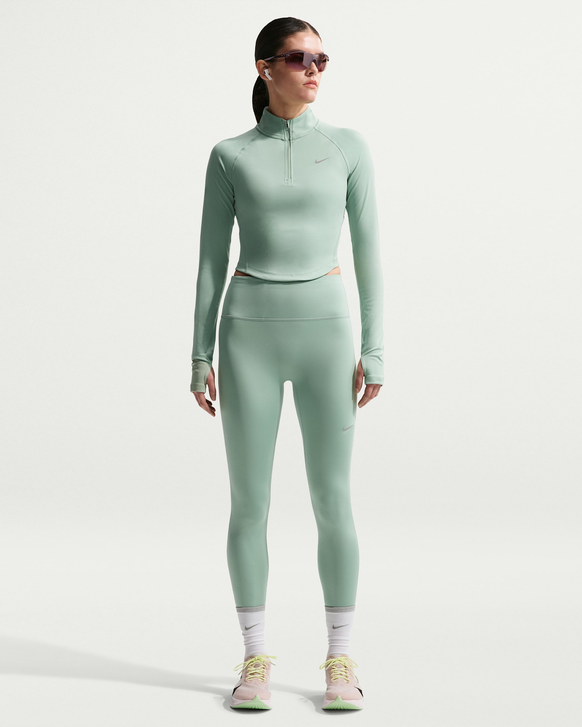 Nike Tempo Women's High-Waisted 7/8 Running Leggings - Steam