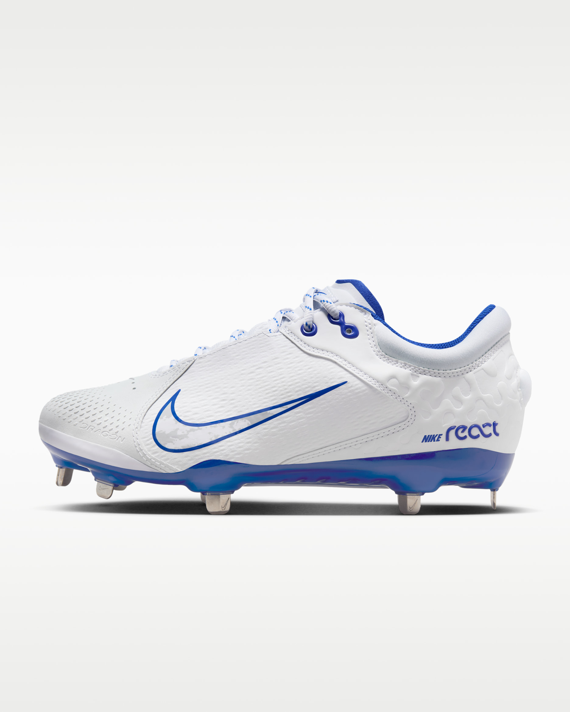 Nike Hyperdiamond 4 Elite Women's Softball Cleats - White/Pure Platinum/Hyper Royal