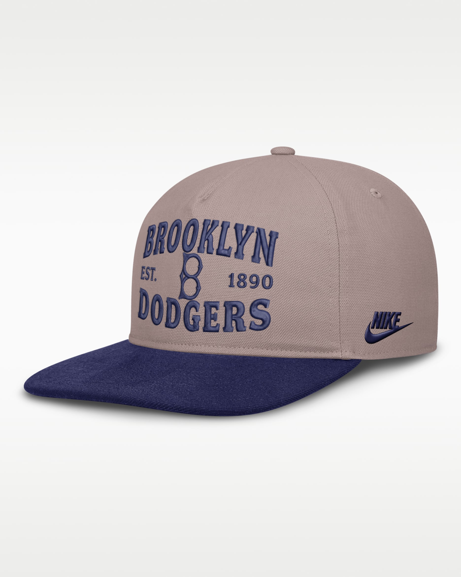 Gorra Nike de la MLB ajustable con estructura A-Frame para hombre Brooklyn Dodgers Cooperstown Pro - Café claro leyenda/Azul