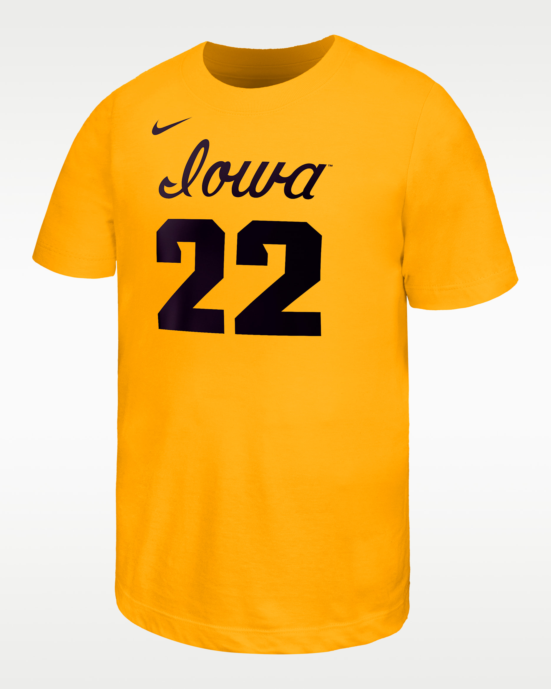 Caitlin Clark Iowa Hawkeyes Big Kids' College Basketball T-Shirt - Gold/Black/Black