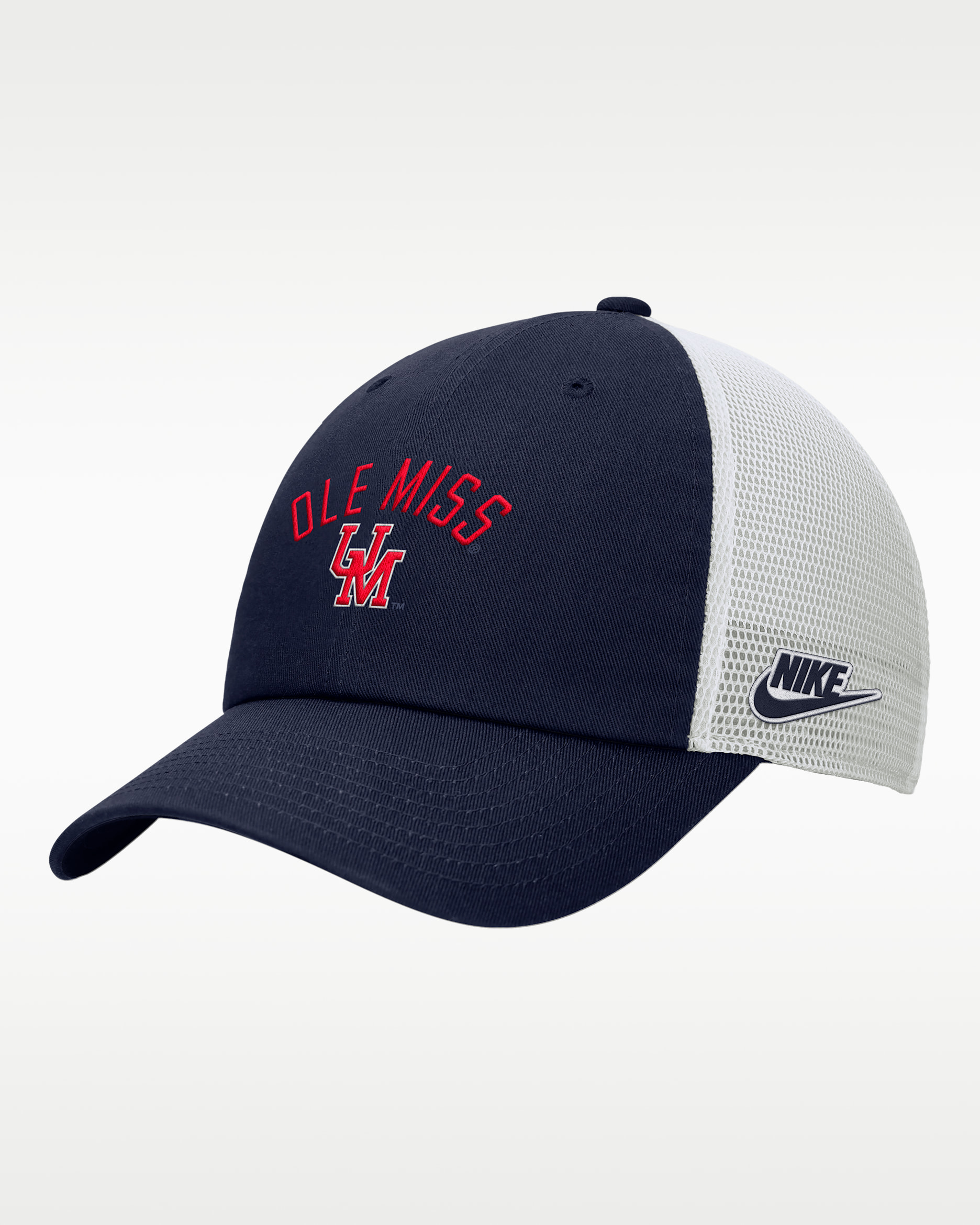 Nike College (Ole Miss) Unstructured Trucker Cap - College Navy