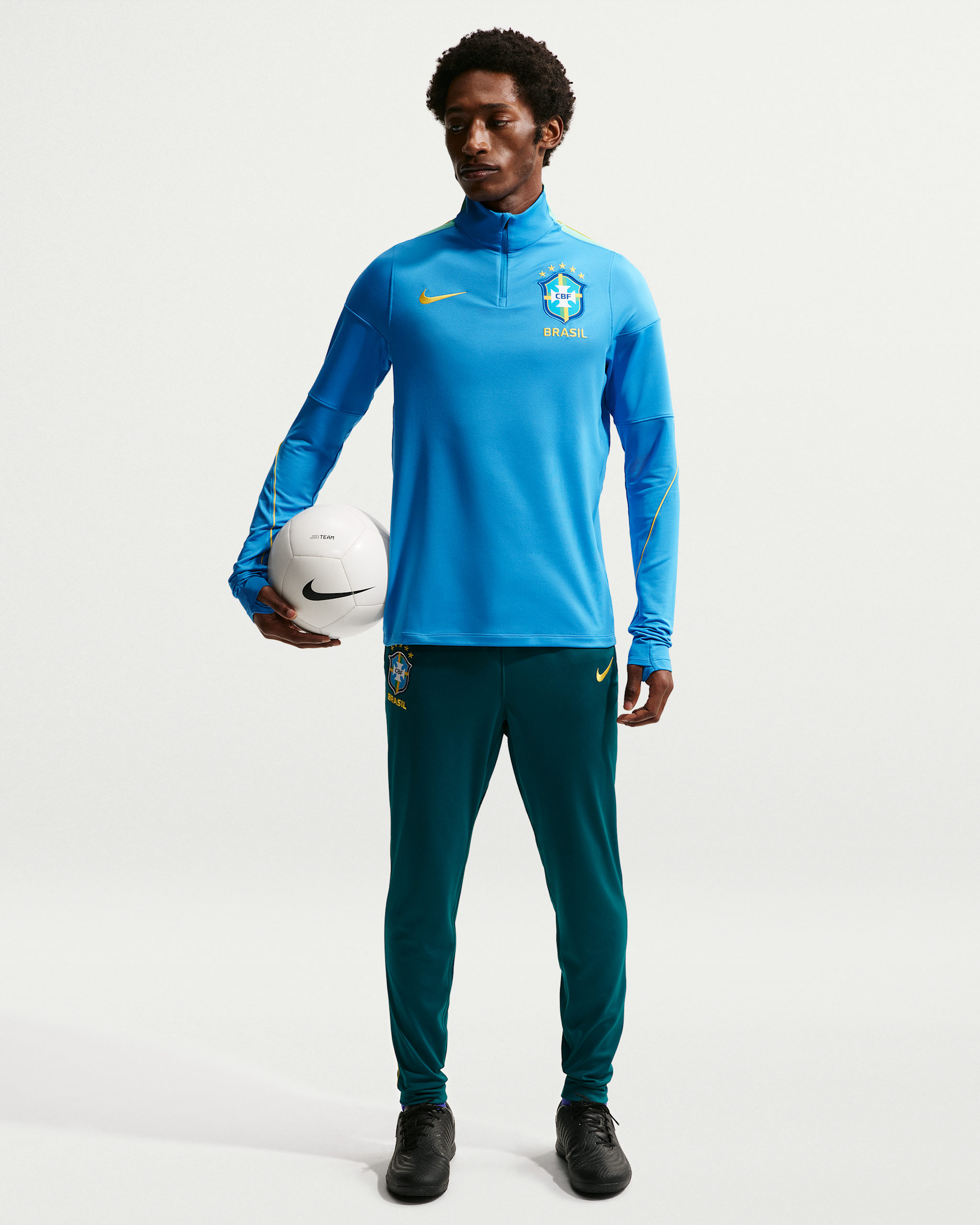 Track pants da calcio Nike Dri-FIT Brasile Academy Pro – Uomo - Geode Teal/Light Menta/Midwest Gold