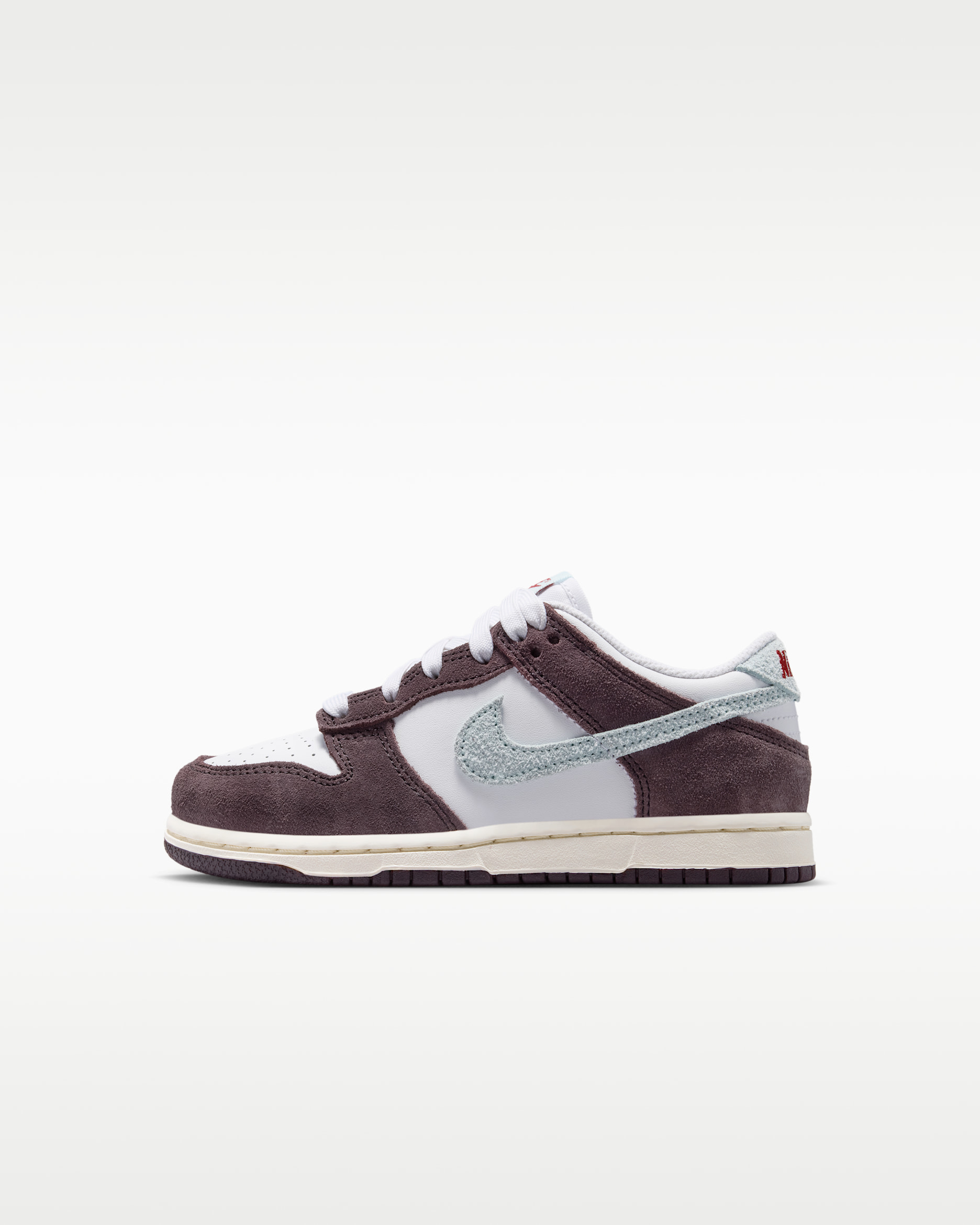 Nike Dunk Low SE Little Kids' Shoes - White/Burgundy Ash/Team Crimson/Glacier Blue