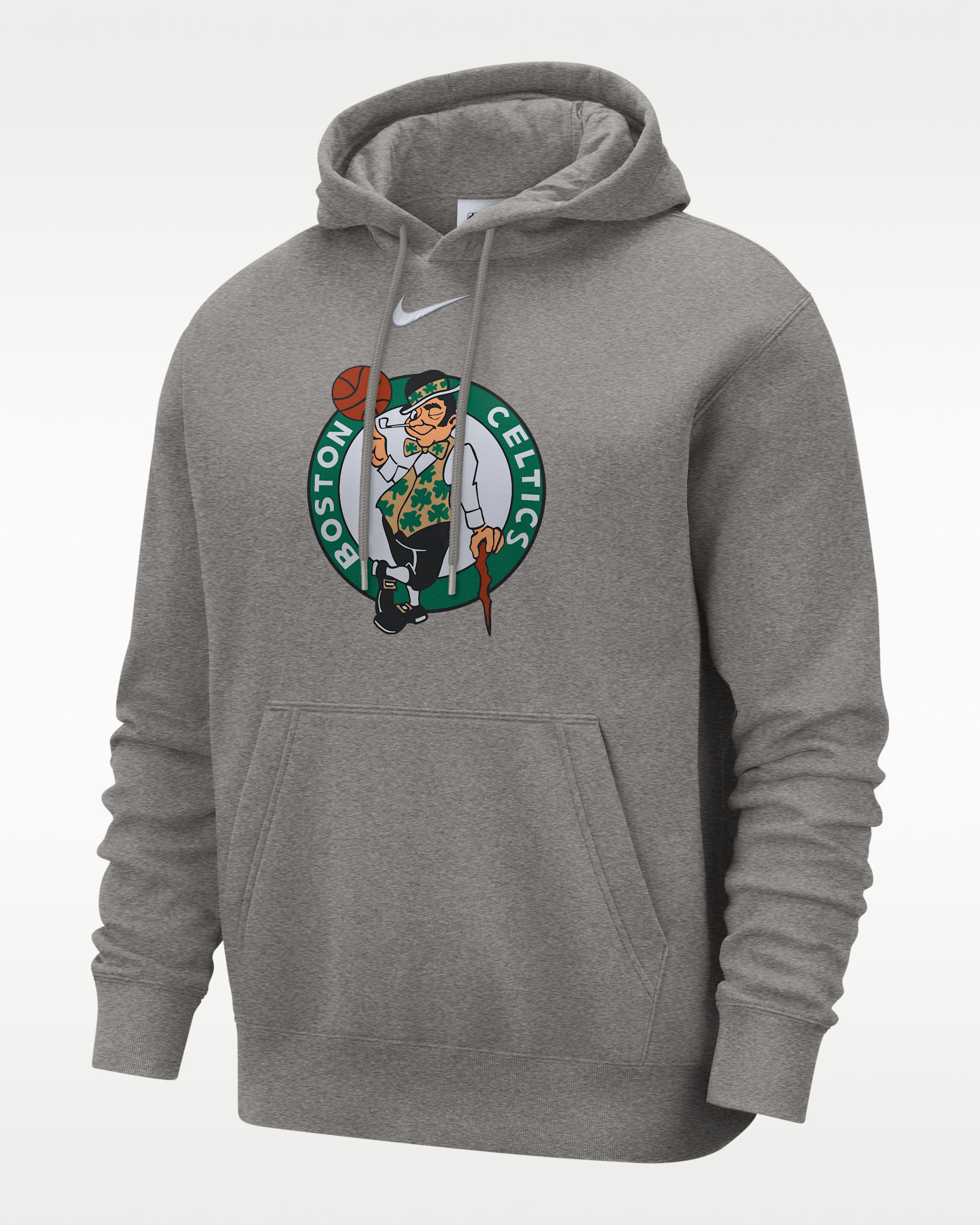 Pánská mikina Nike NBA Boston Celtics Club s kapucí - Dark Grey Heather