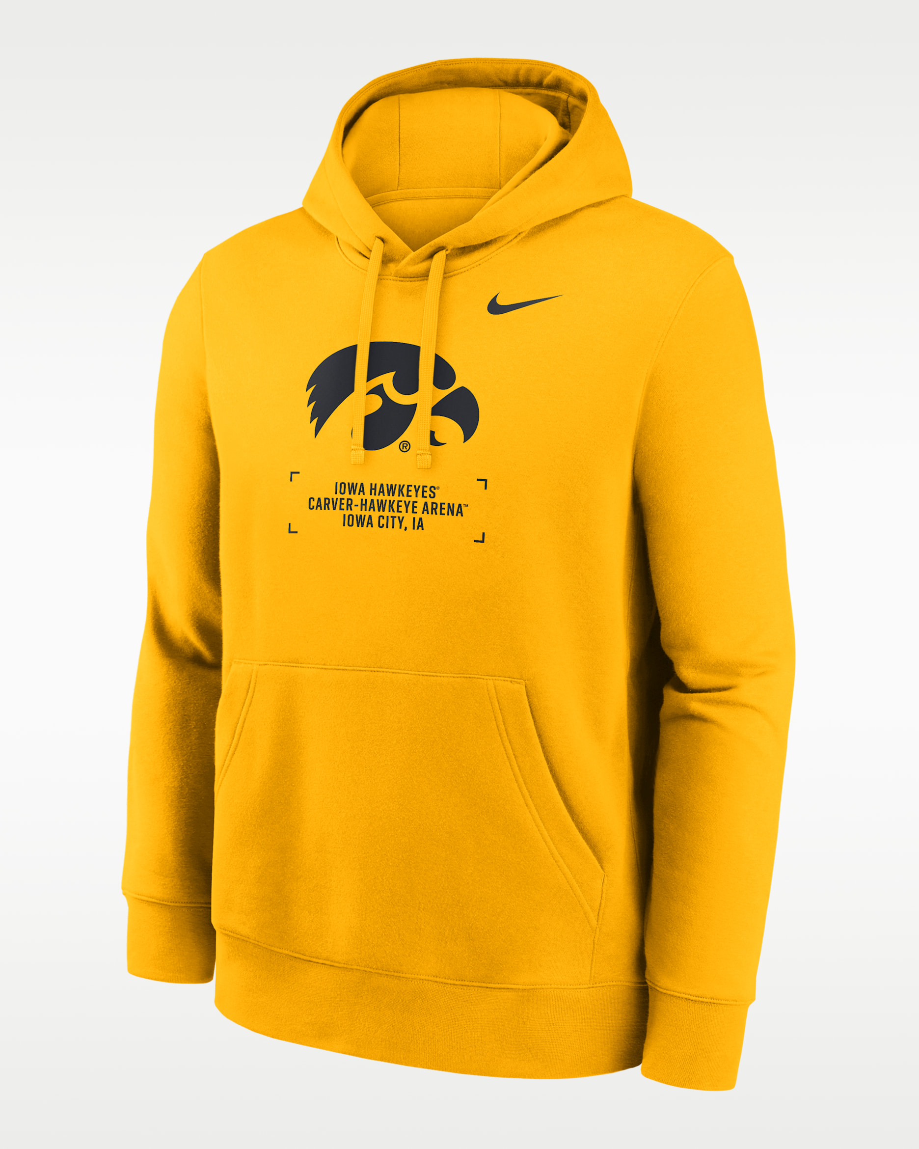 Iowa Club Basketball 2-Hit Men's Nike College Pullover Hoodie - Gold