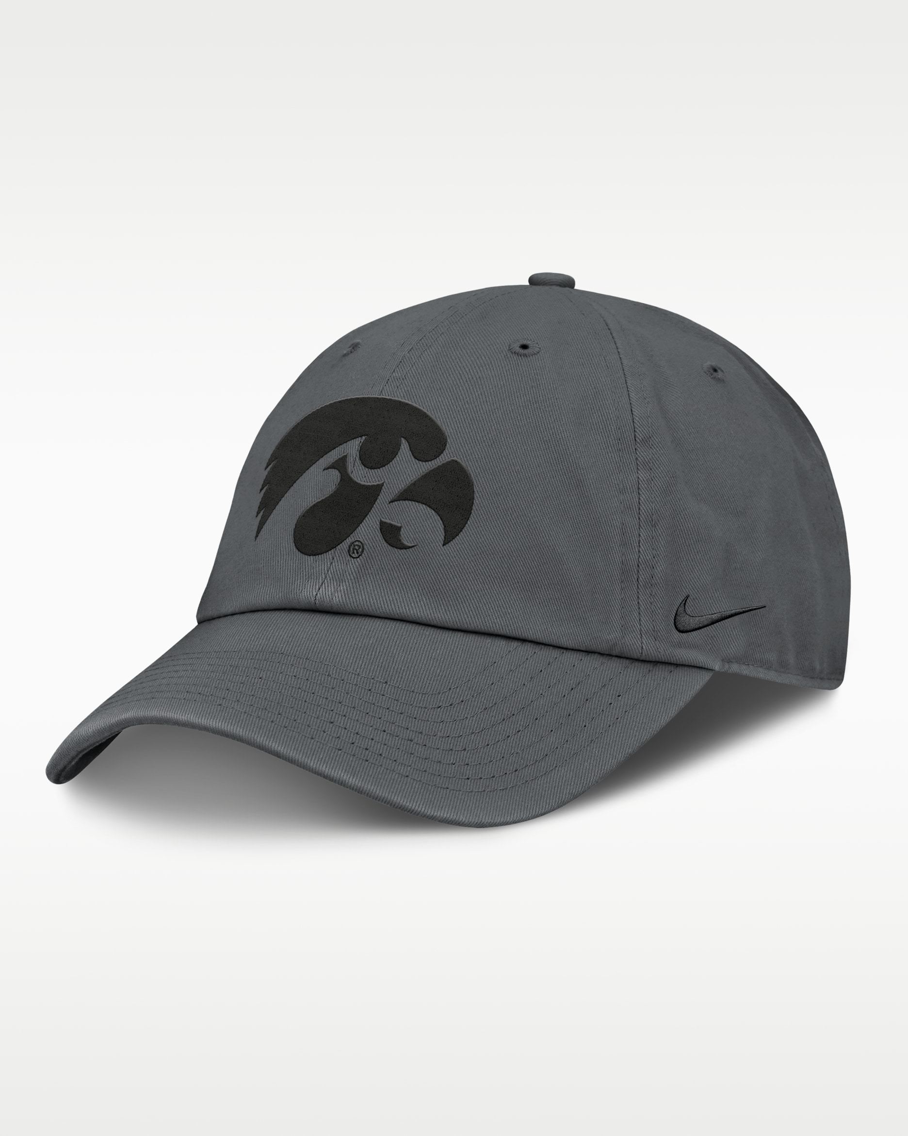 Iowa Primetime Campus Club Toned Men's Nike College Adjustable Hat - Charcoal