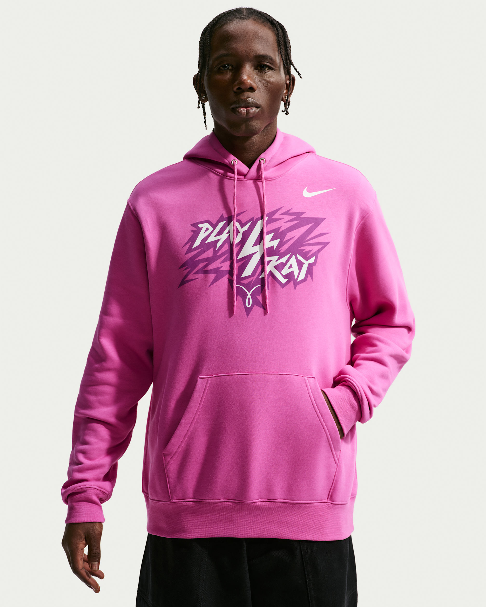 Nike "Play4Kay" Collection Men's Pullover Club Fleece Hoodie - Pinkfire II