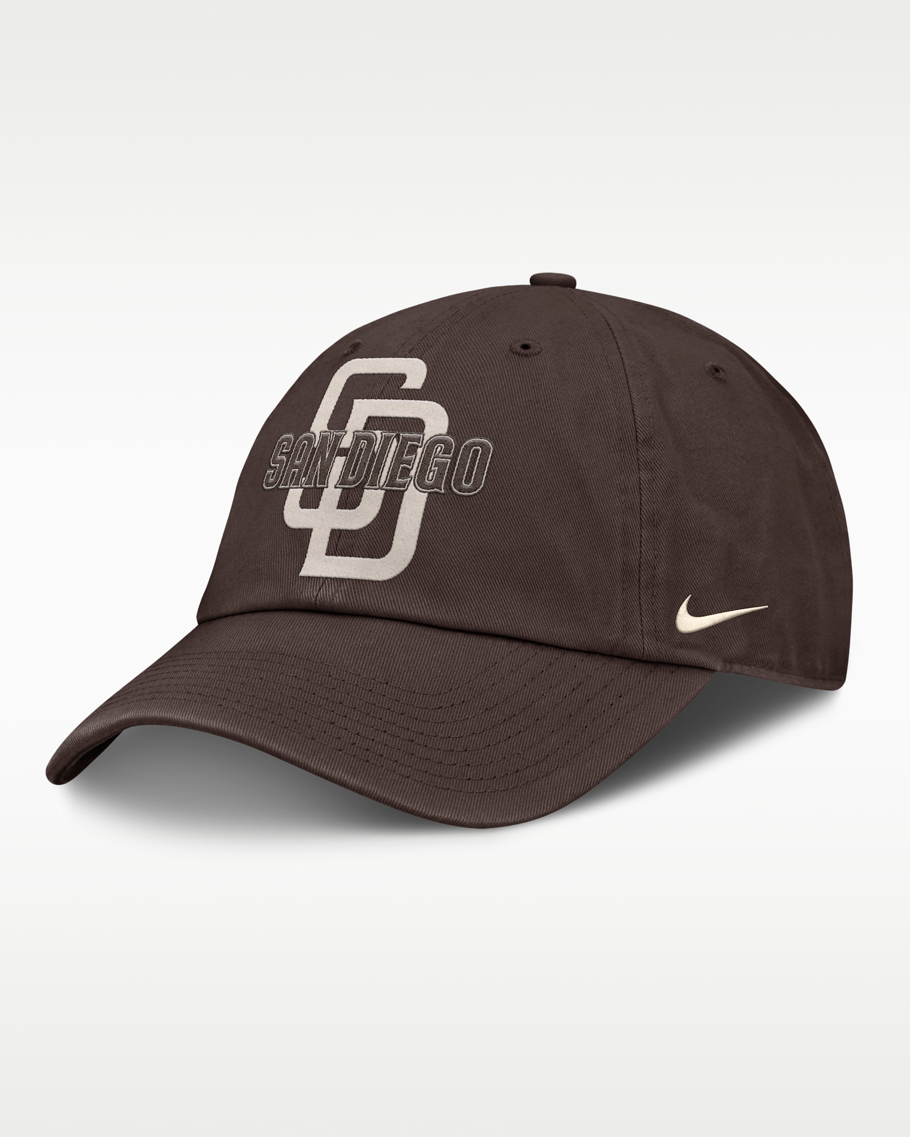 Gorra Nike de la MLB ajustable para hombre San Diego Padres Statement Club - Ceniza oscuro
