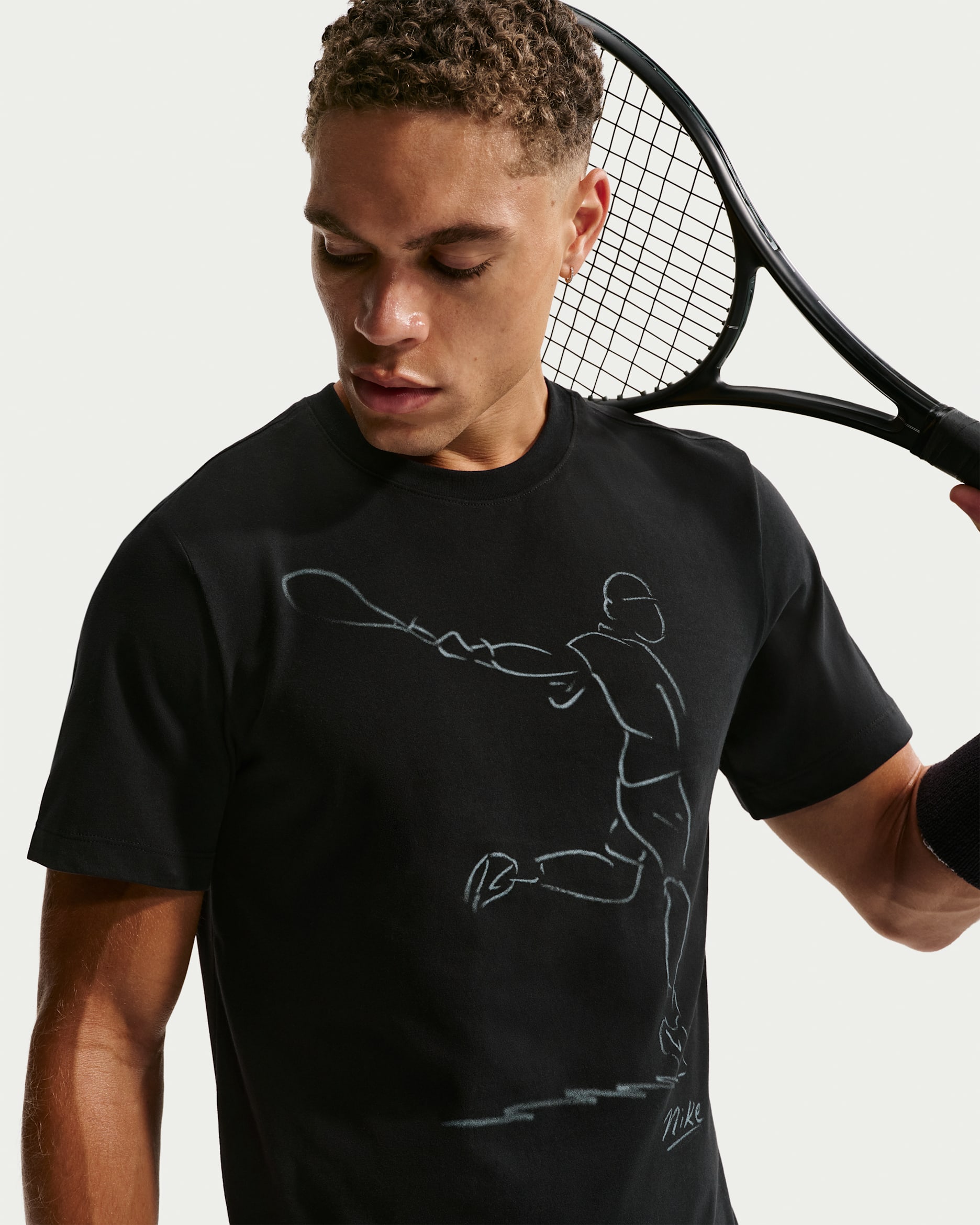 Playera de tenis Dri-FIT para hombre NikeCourt - Negro