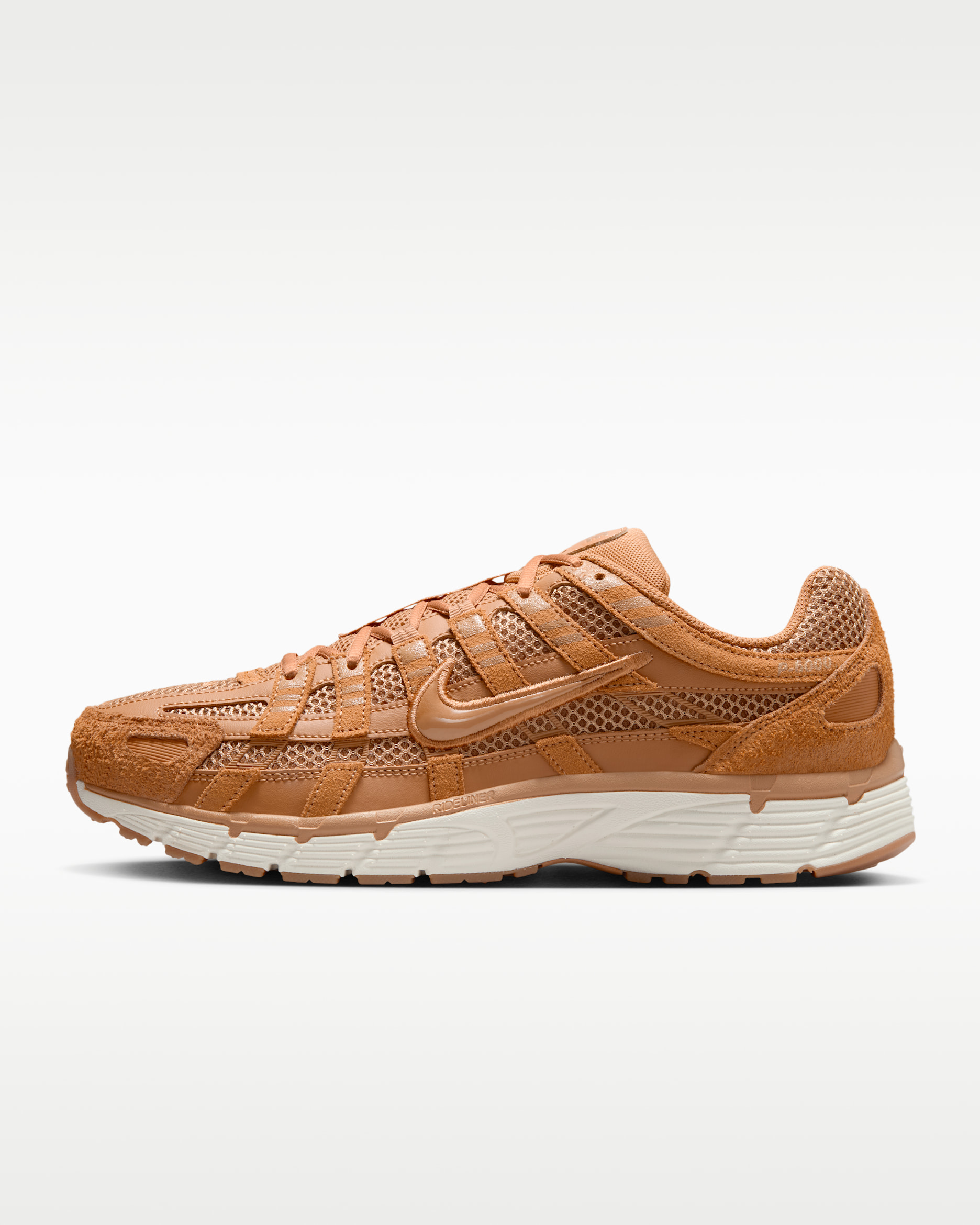 Tenis para hombre Nike P-6000 de gamuza - Lino/Oro metalizado/Vela/Lino
