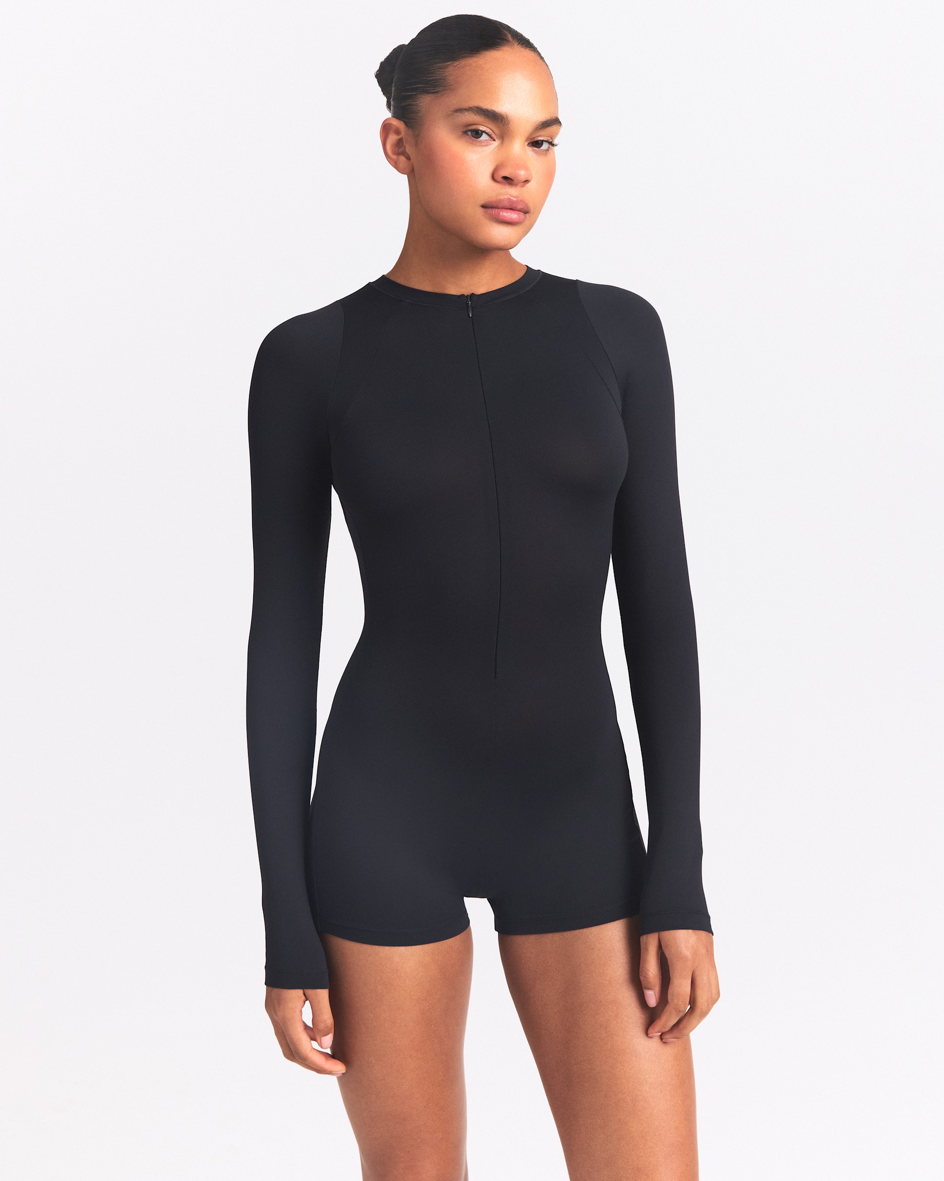 Combinaison à manches longues NikeSKIMS Airy pour femme - NSKM OBSIDIAN