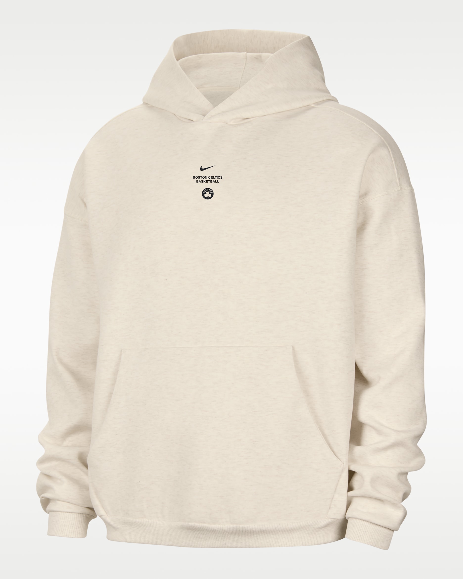 Boston Celtics Standard Issue Men's Dri-FIT Basketball Hoodie - Pale Ivory/Heather/Black