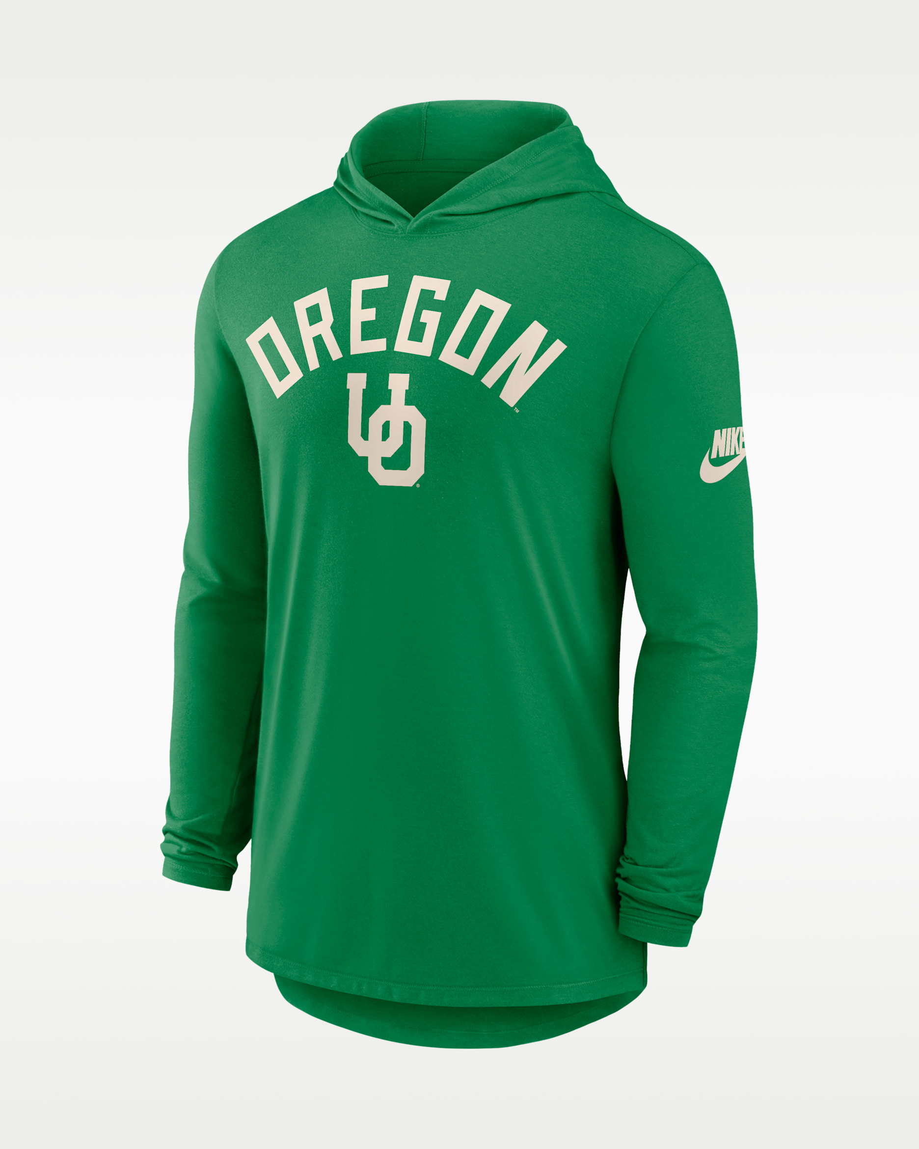 Oregon Legacy Arch Men's Nike Dri-FIT College Long-Sleeve Hooded T-Shirt - Green