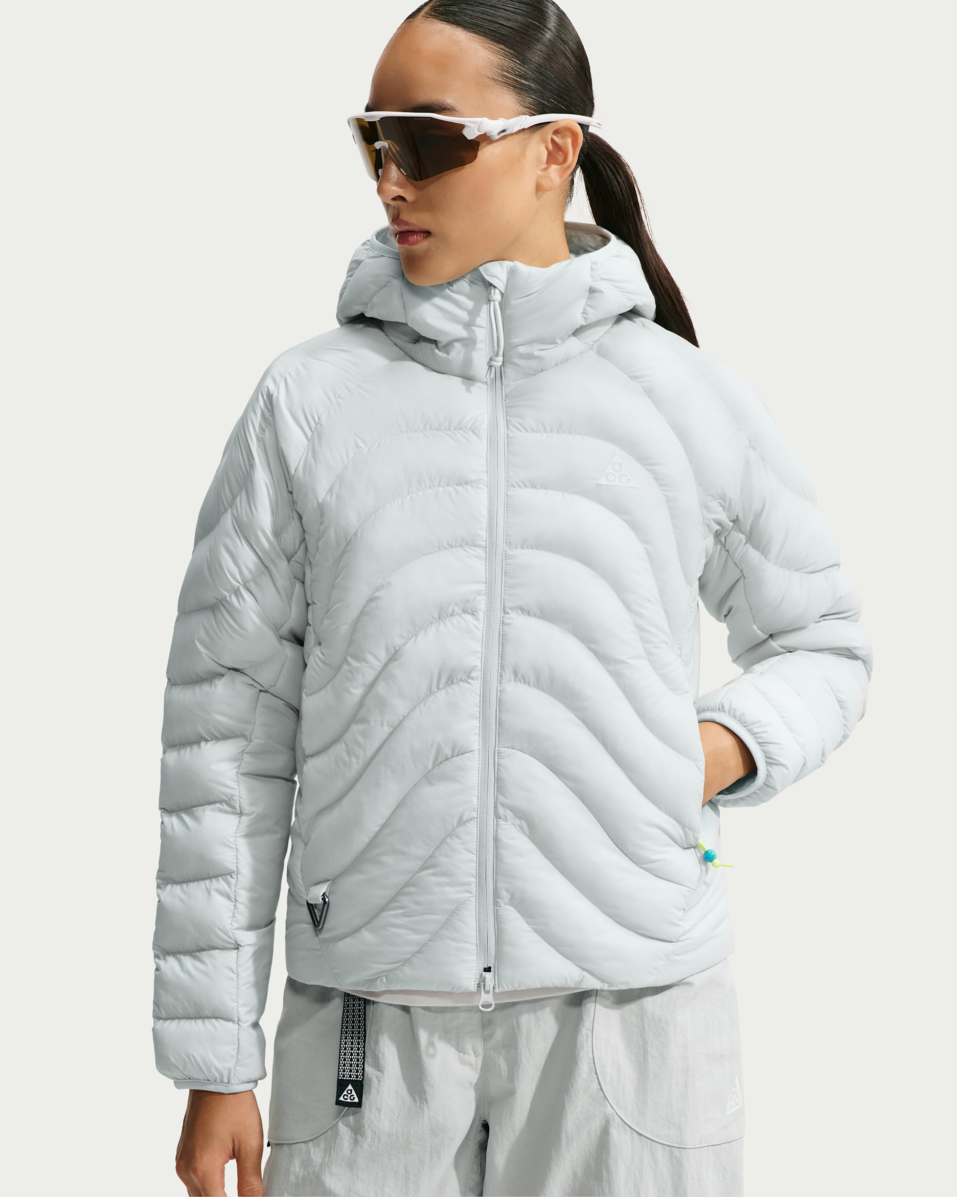 ACG Lava Flow Women's Therma-FIT ADV Hooded Jacket - Light Silver/Summit White