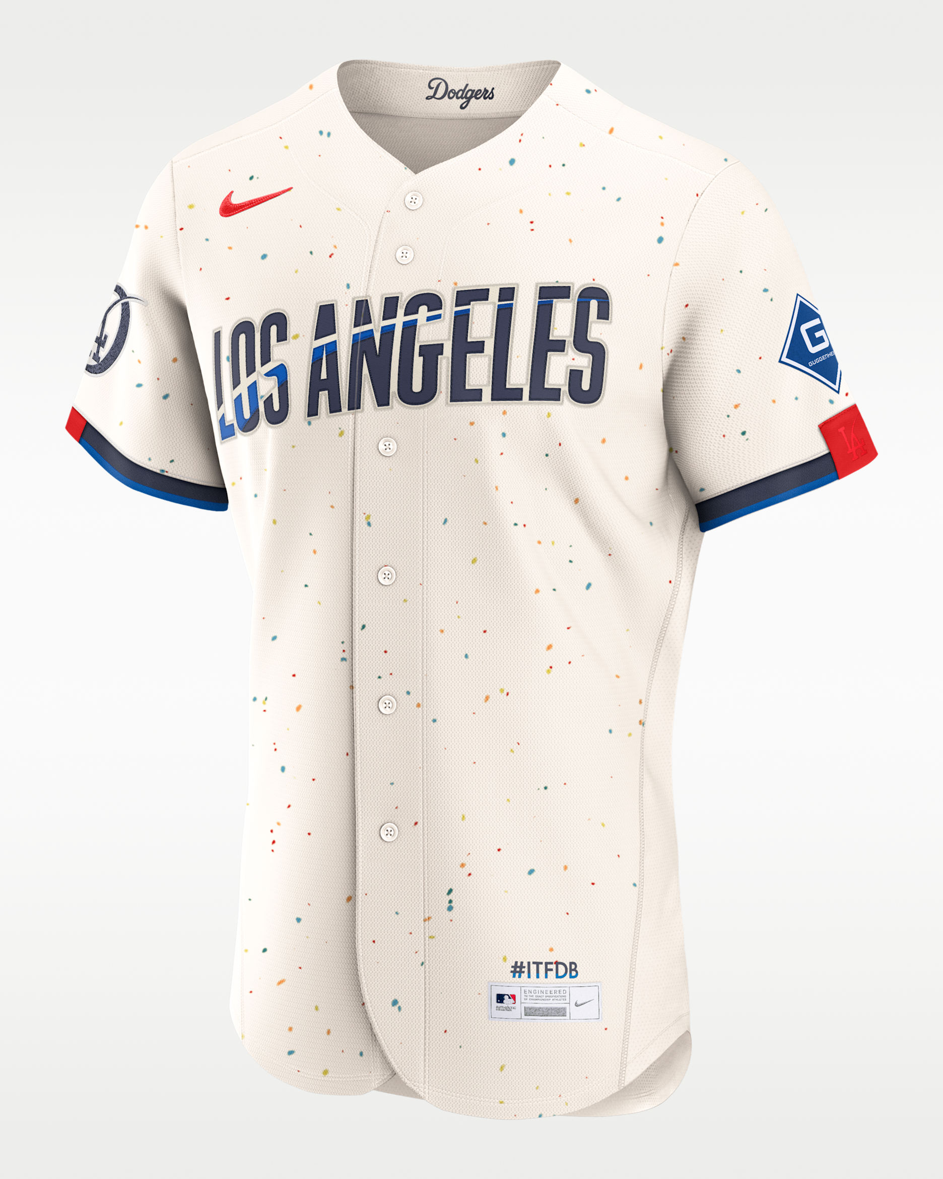 Los Angeles Dodgers City Connect Men's Nike MLB Authentic Jersey - Cream