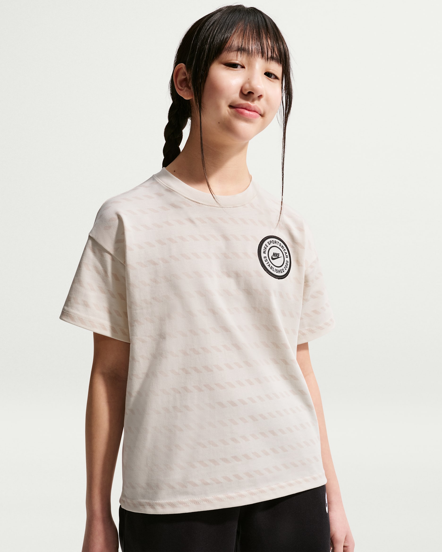 Playera Nike Sportswear Max90 para niños talla grande - Perla suave