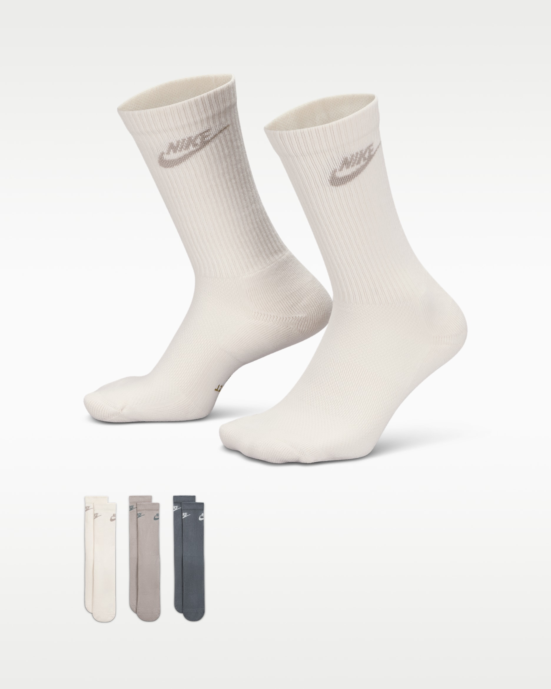 Nike Everyday Elevated Crew Socks (3 Pairs) - Multi-Colour