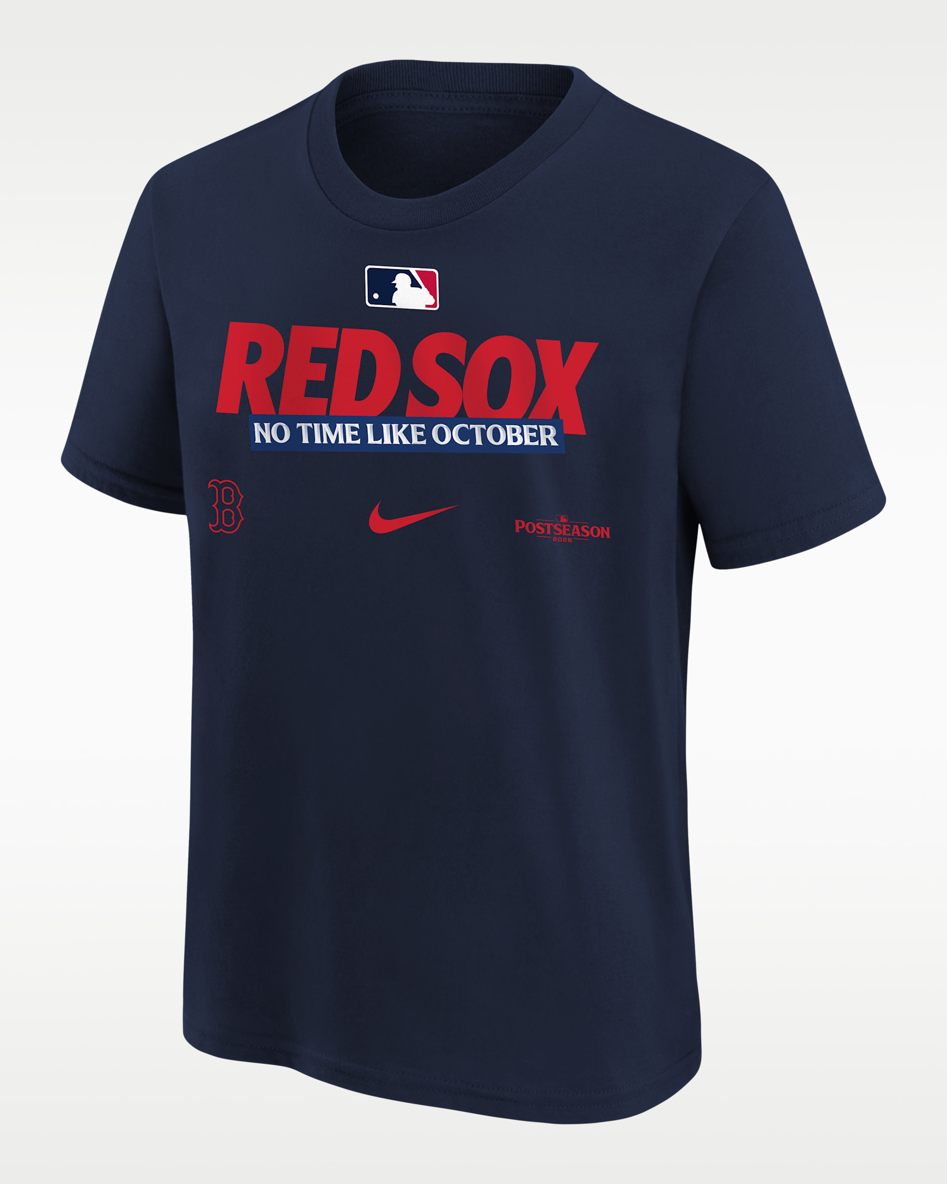 Boston Red Sox 2026 Postseason Authentic Collection Big Kids' Nike MLB T-Shirt - Navy