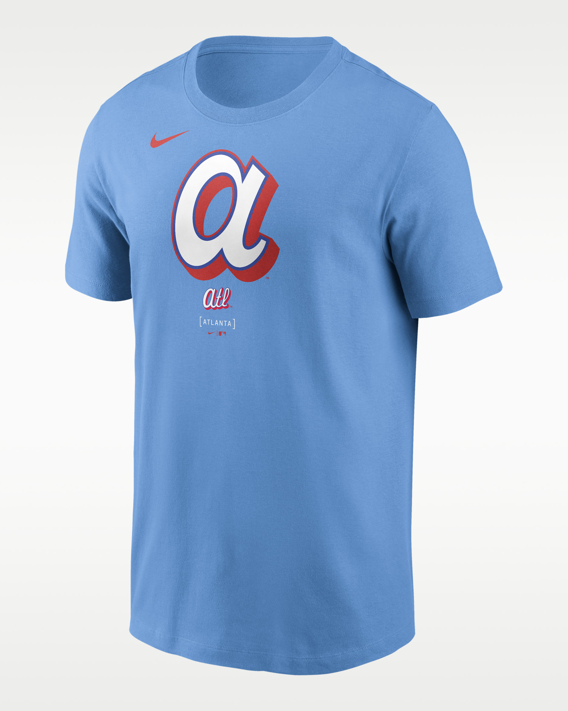 Atlanta Braves City Connect Large Logo Men's Nike MLB T-Shirt - Light Blue