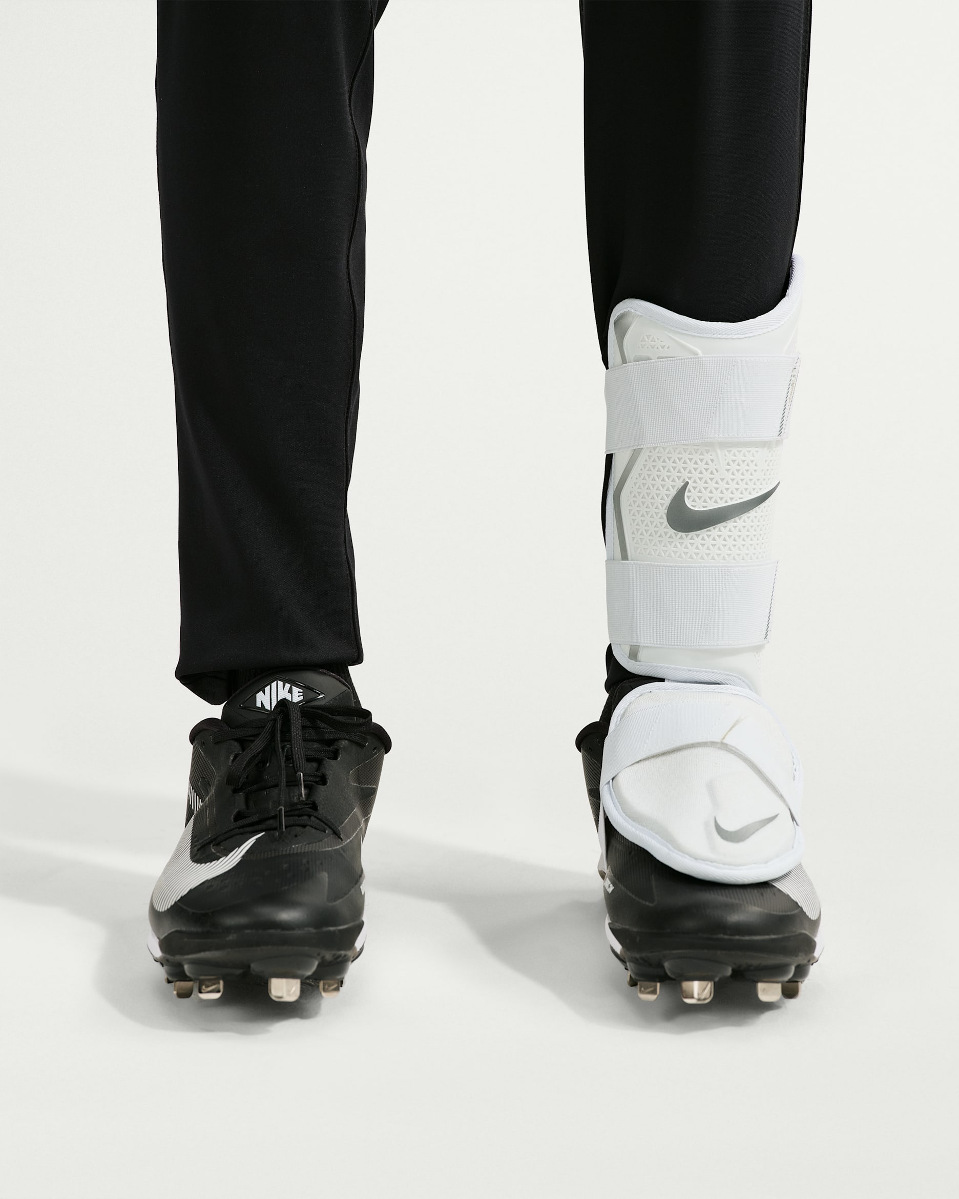 Nike Vapor Elite Baseball Batter's Leg Guard (Left-Hand Hitter) - White/White/White/Metallic Cool Grey