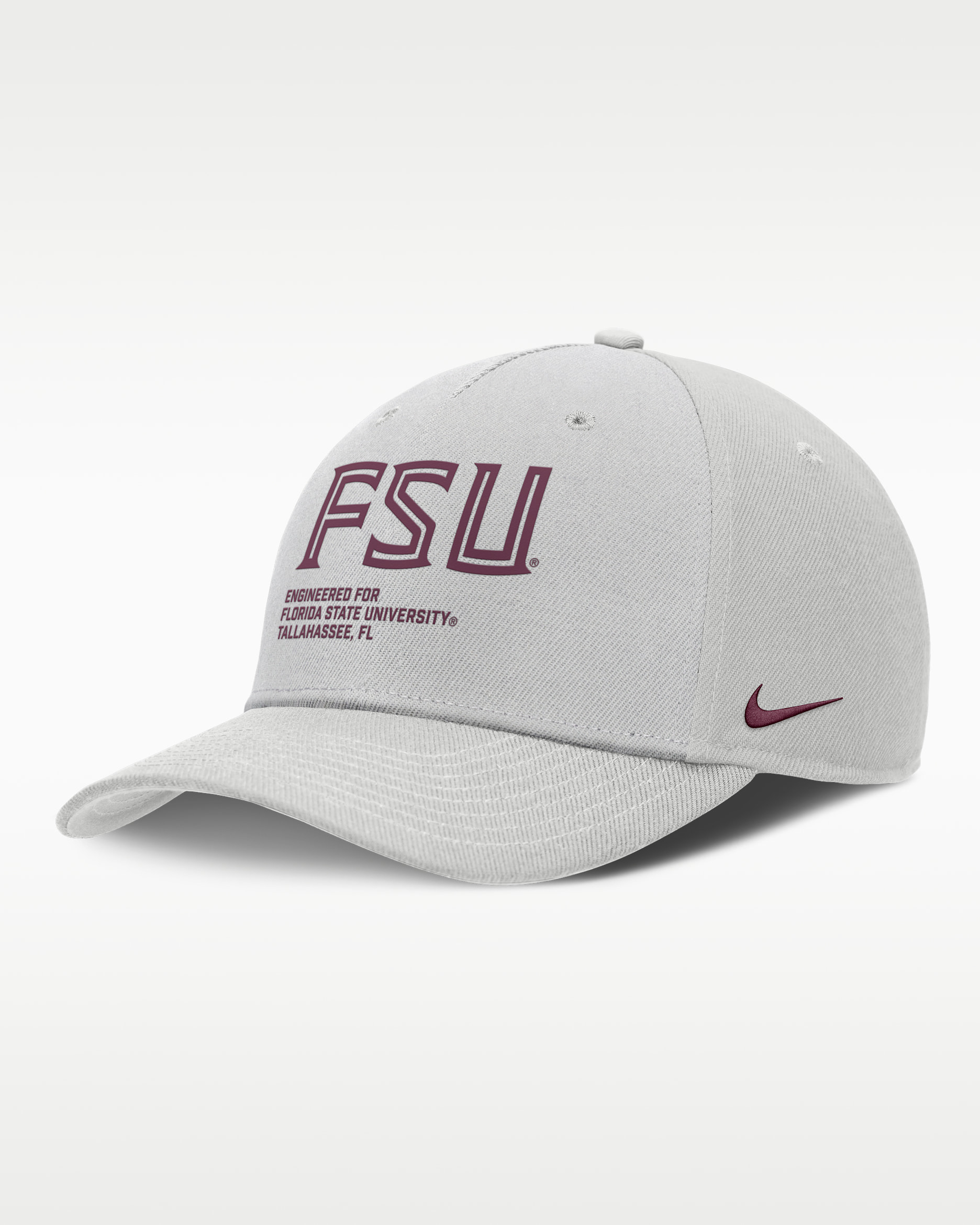 Florida State On-Field Primetime Rise Men's Nike College Adjustable Hat - Grey
