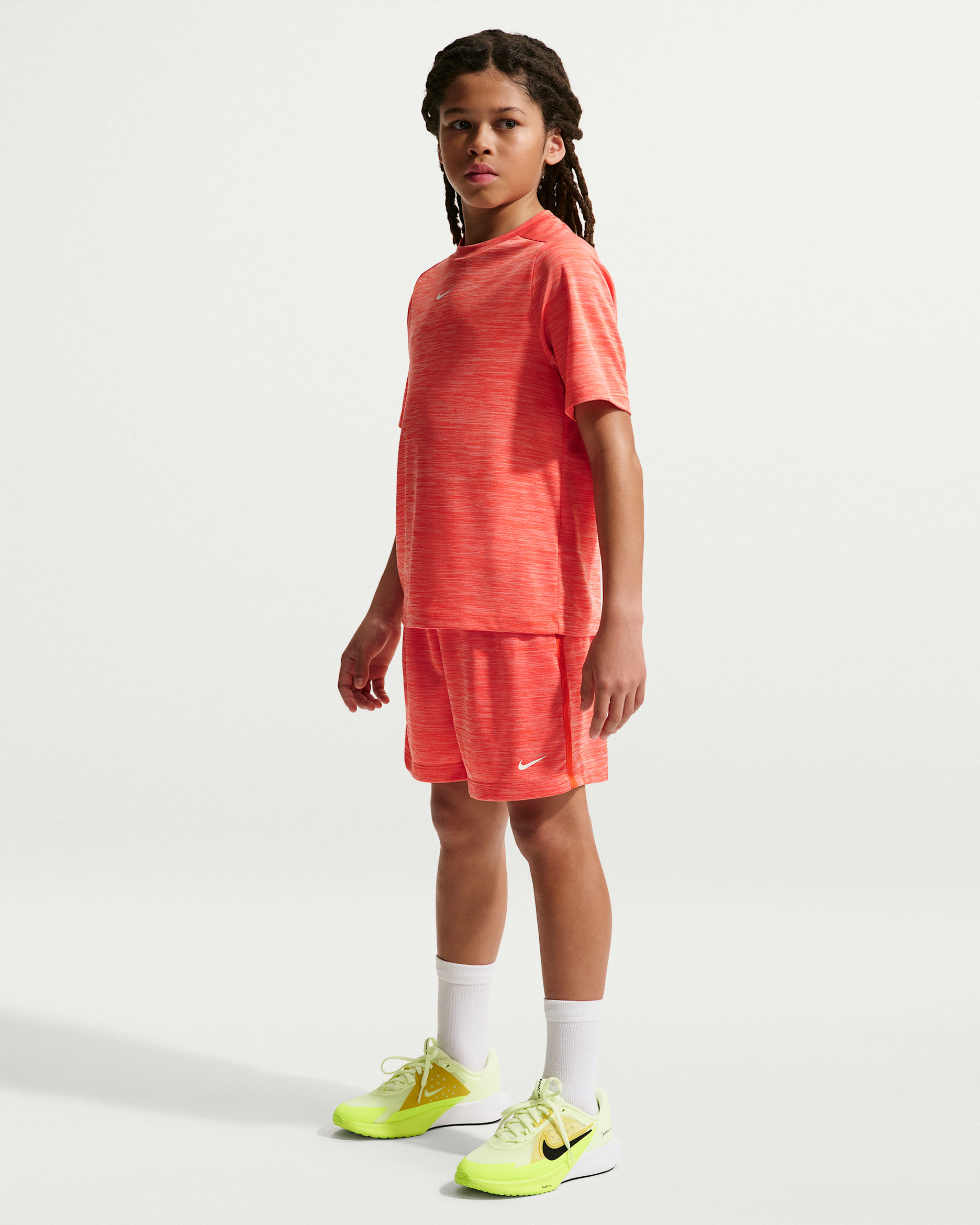 Nike Multi Big Kids' (Boys') Dri-FIT Shorts - Turf Orange/Arctic Orange/Heather/White
