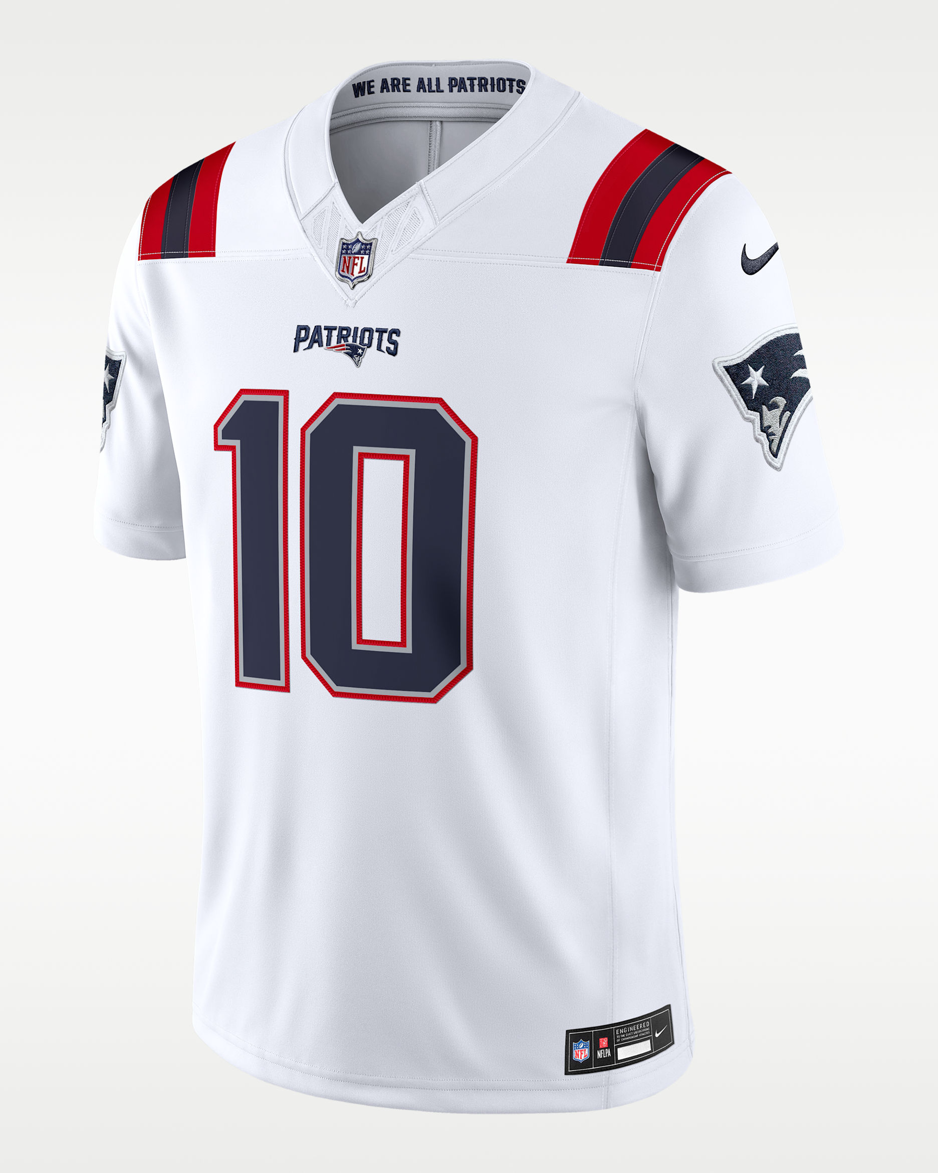 Drake Maye New England Patriots Men's Nike Dri-FIT NFL Limited Jersey - White