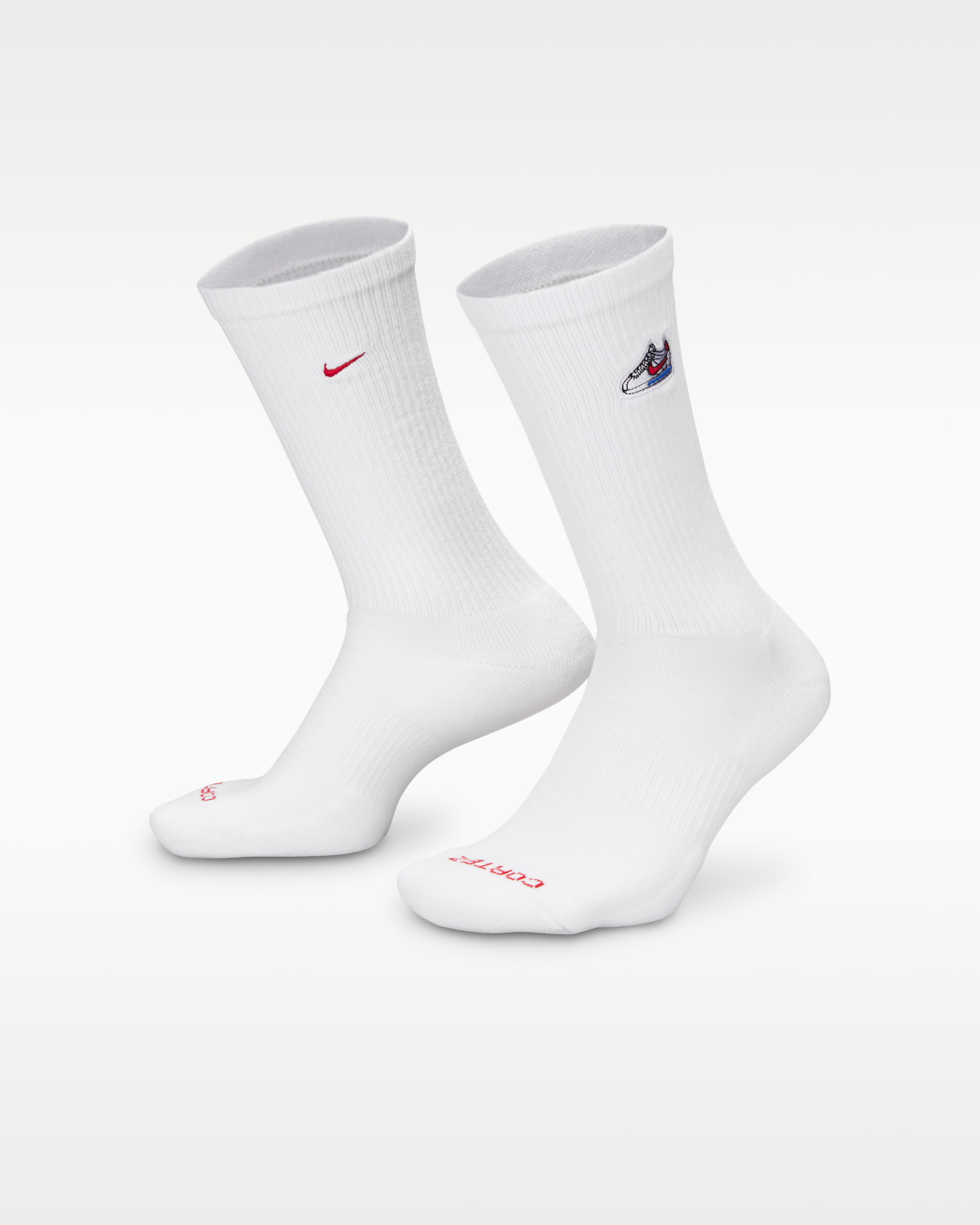 Nike Everyday Cushioned Crew Socks (1 Pair) - White/Game Royal/University Red