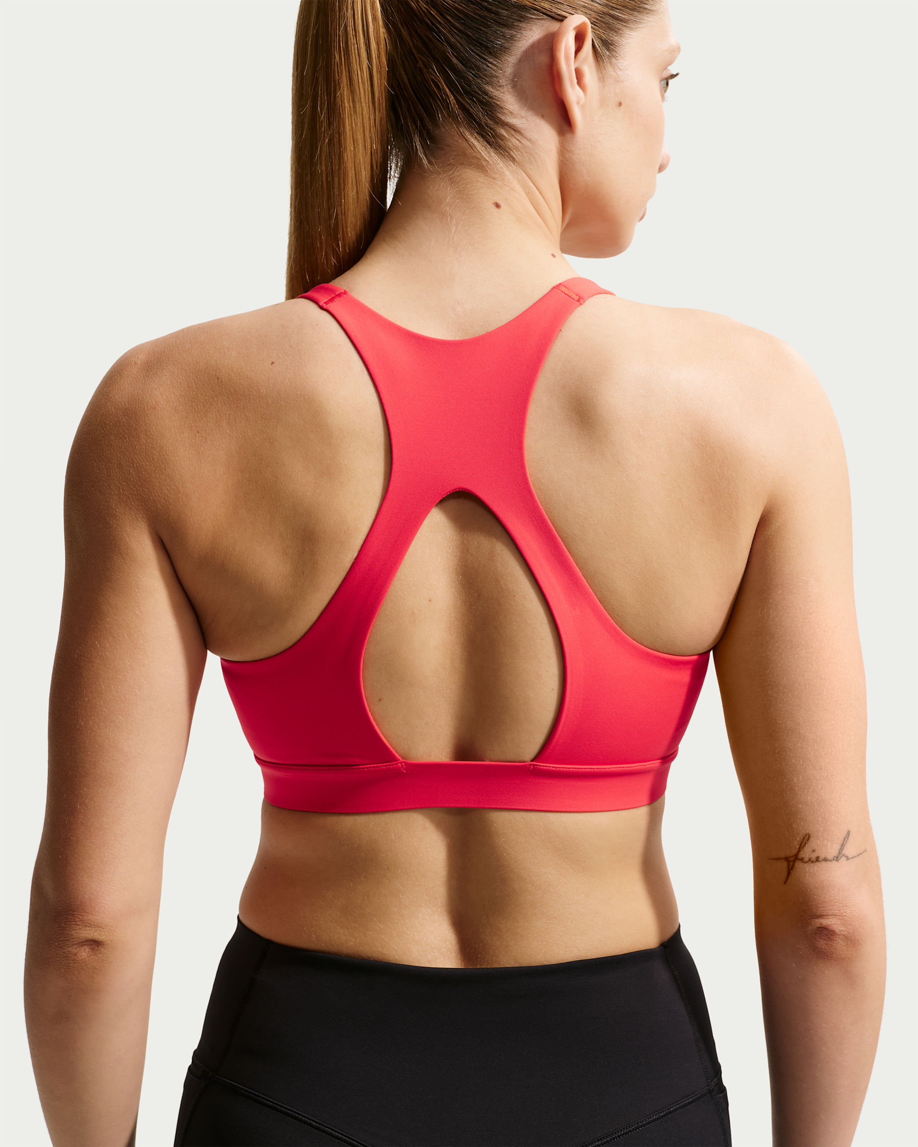 Nike Universa Women's Medium-Support Padded Sport Bra - Light Crimson/University Red/University Red