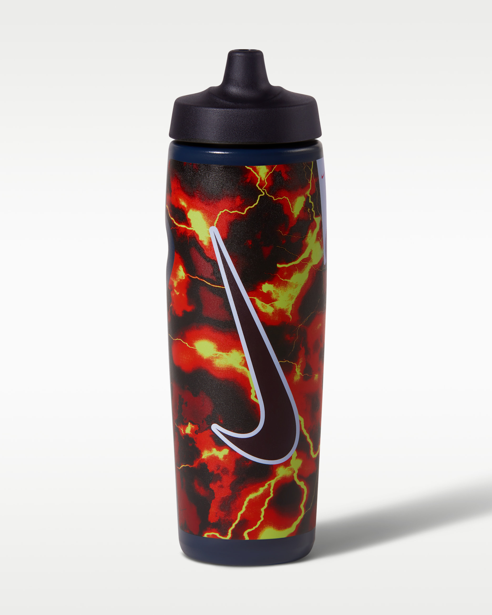 Nike Refuel Squeezable Bottle (24 oz) - Obsidian/Black/Bright Crimson