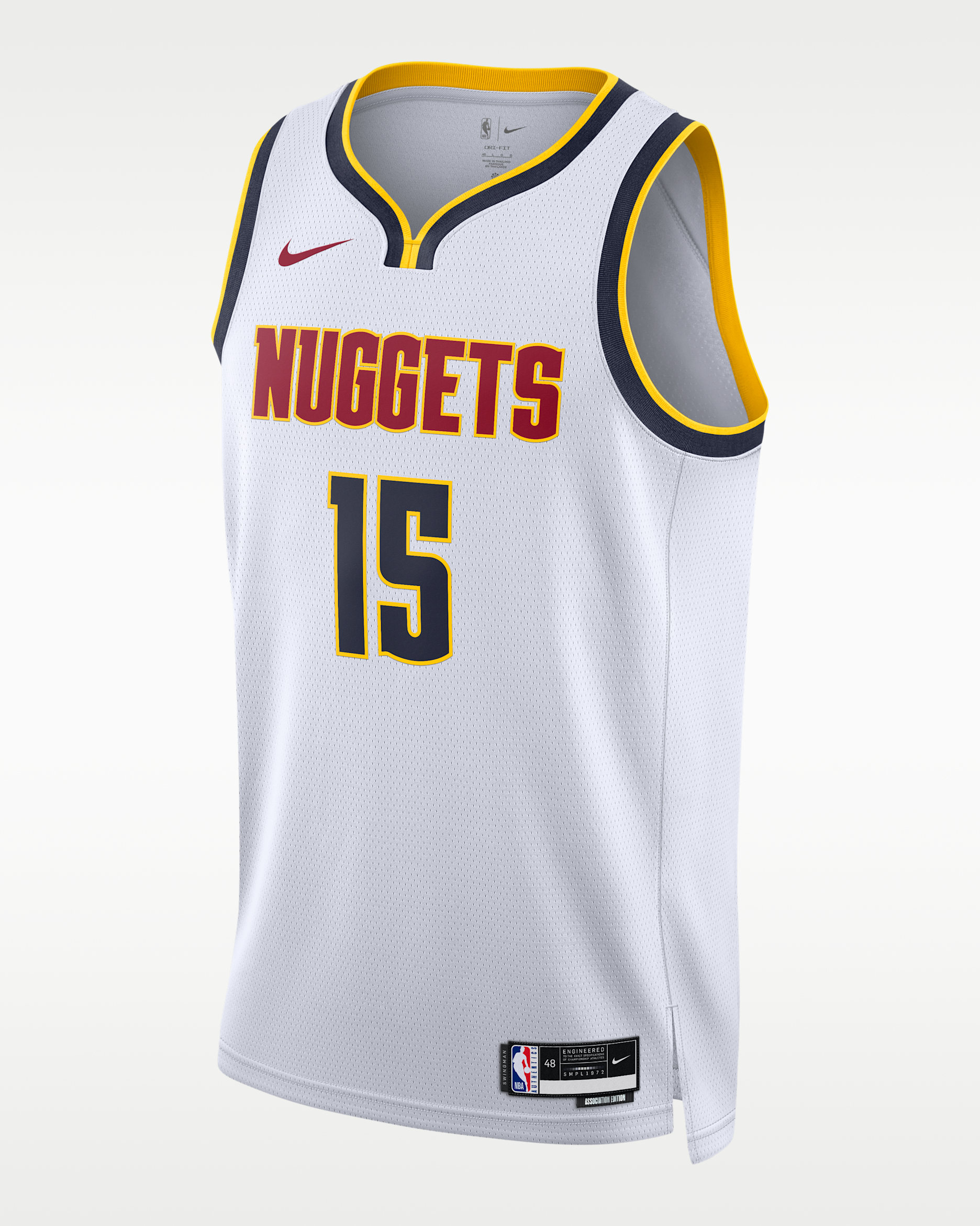 Denver Nuggets Association Edition Men's Nike Dri-FIT NBA Swingman Jersey - White
