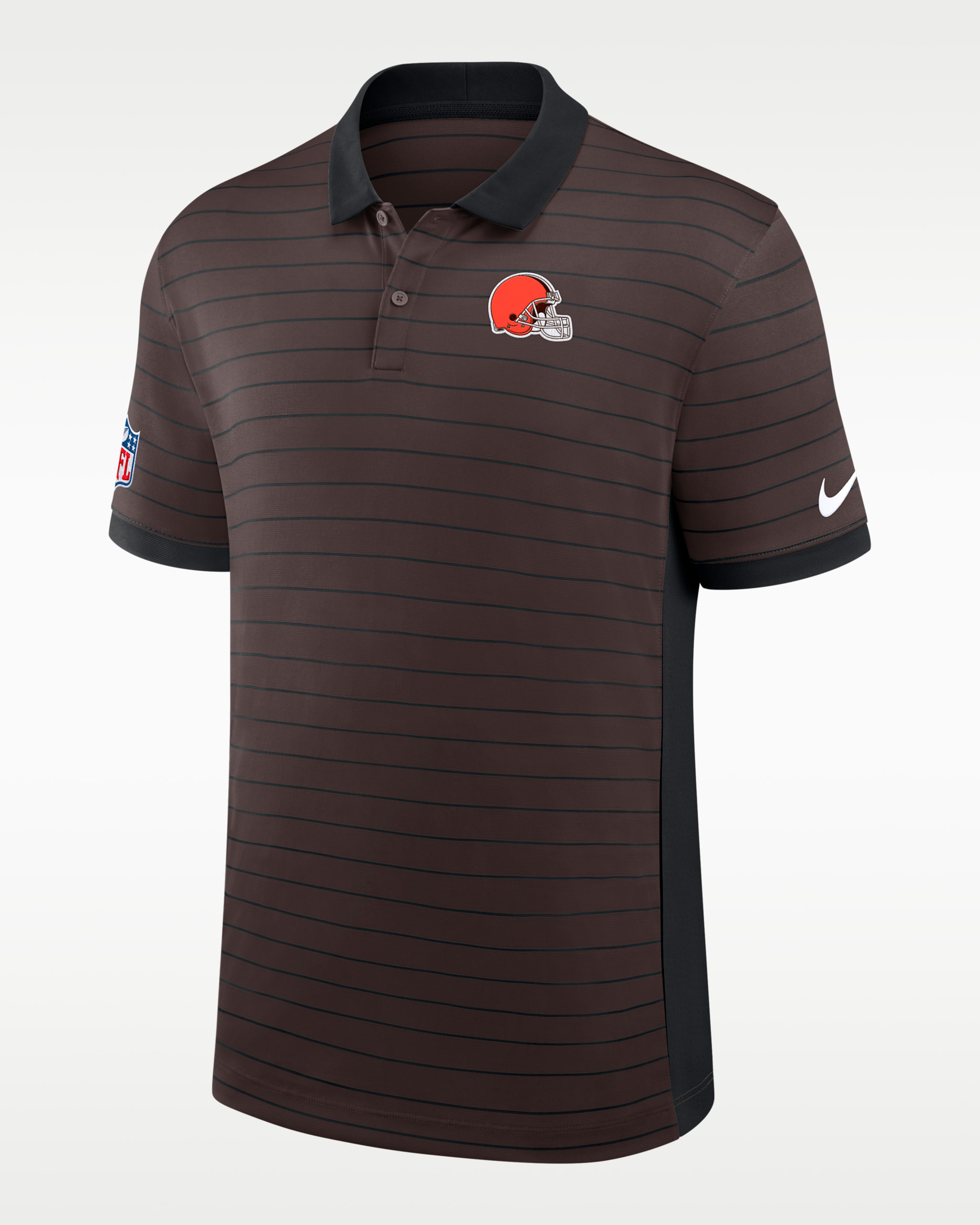 Cleveland Browns Sideline Victory Stripe Men's Nike Dri-FIT NFL Polo - Brown