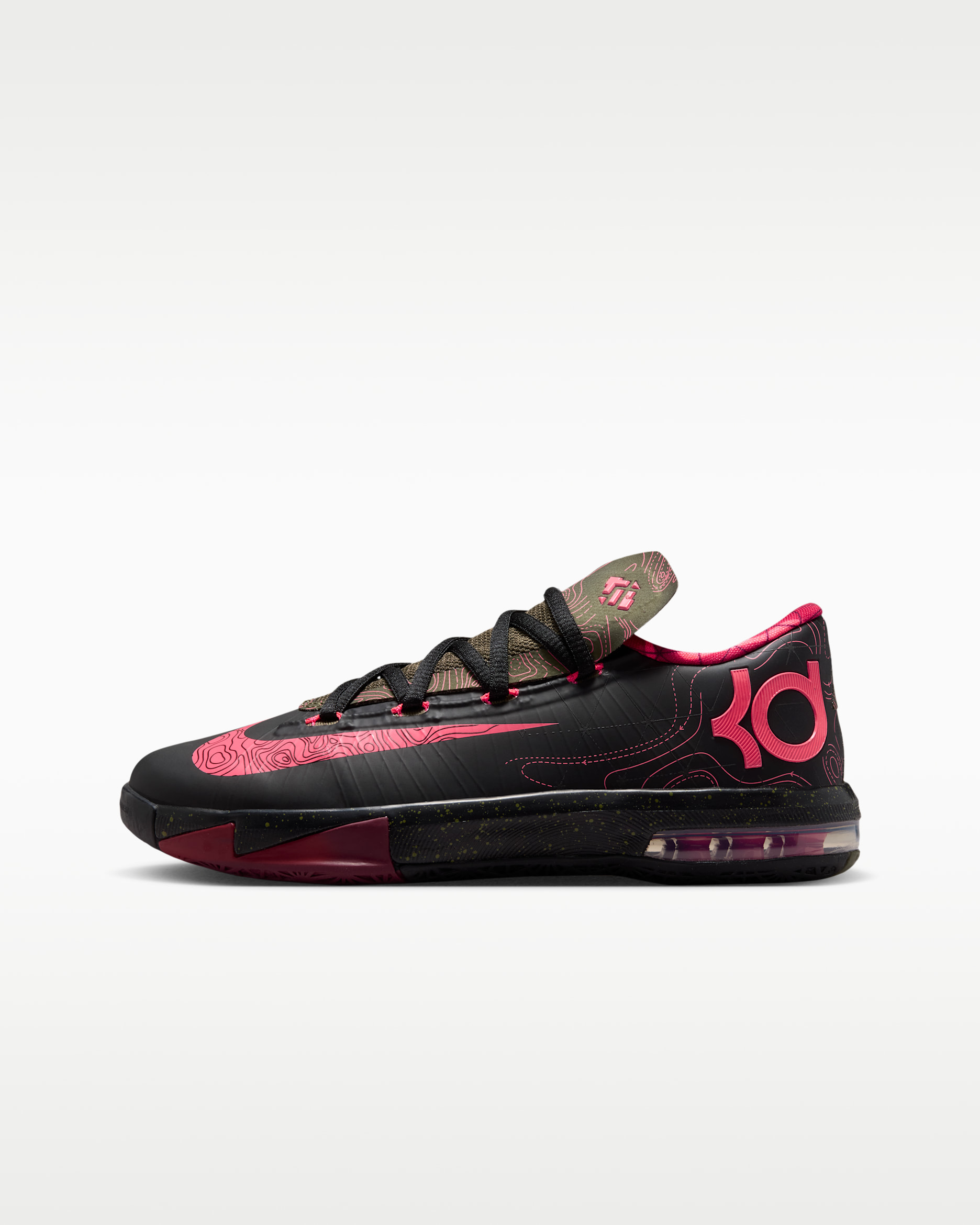 KD 6 "Meteorology" Big Kids' Shoes - Black/Medium Olive/Noble Red/Atomic Red