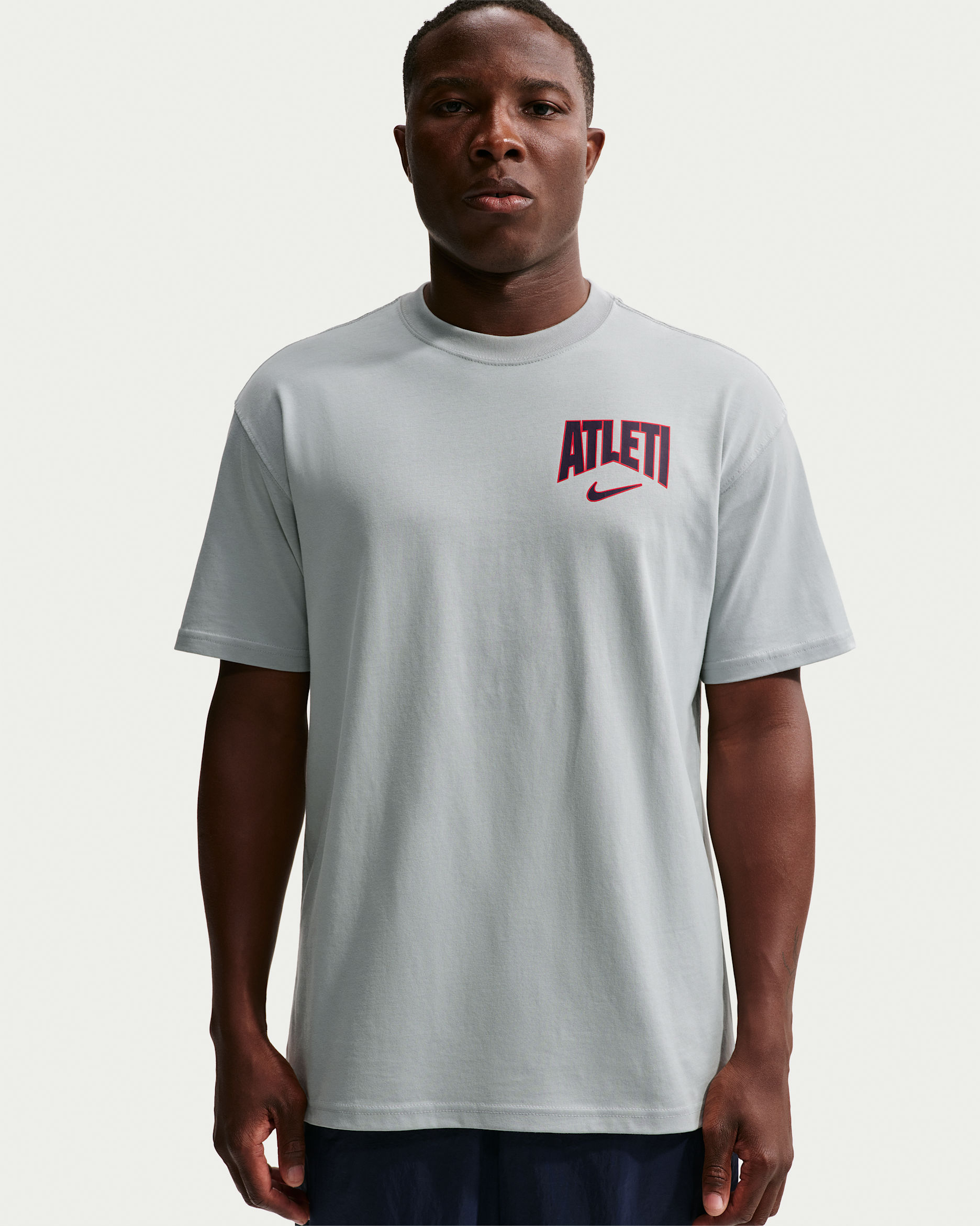 Atlético Madrid Men's Nike Football T-Shirt - Light Pumice