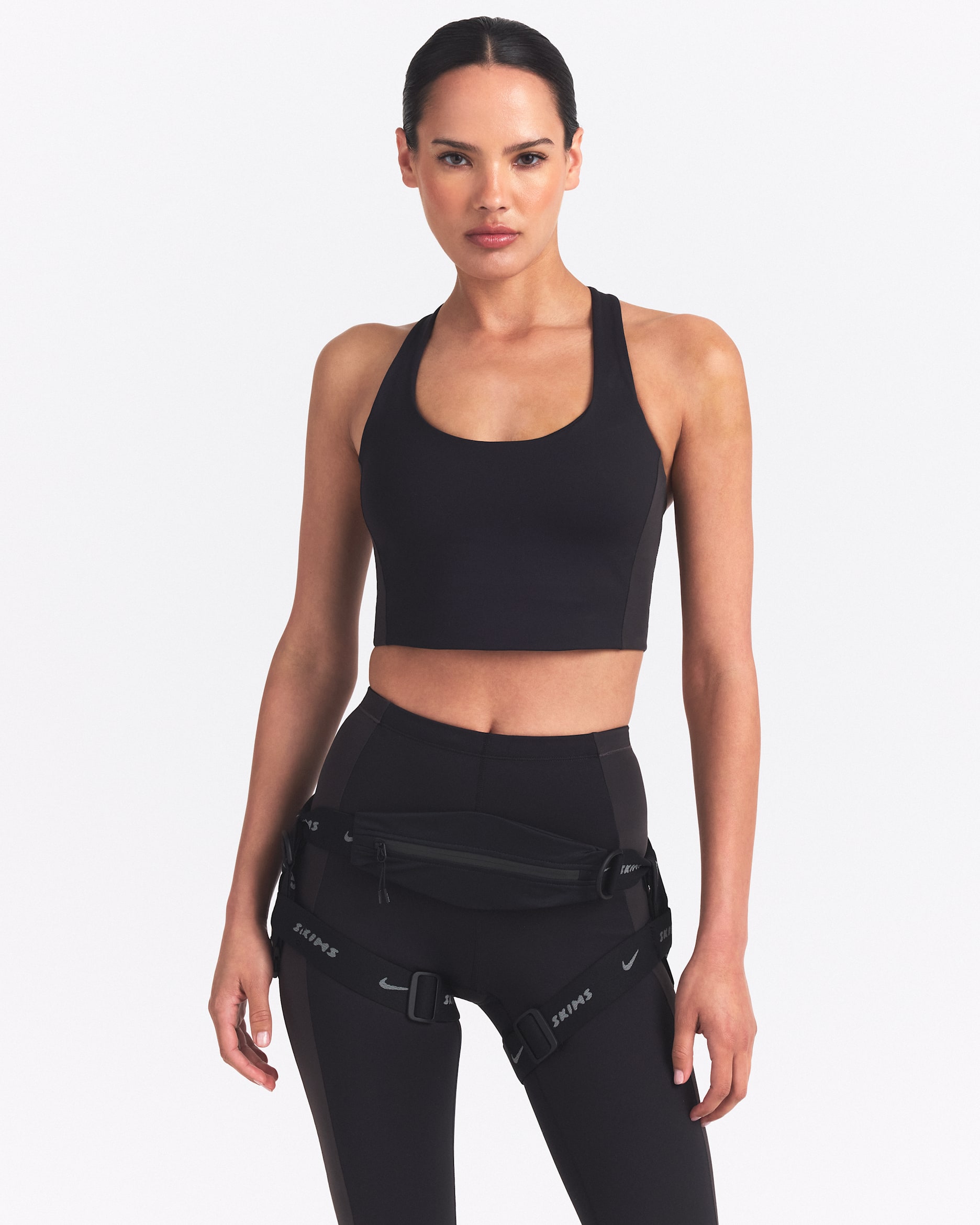 NikeSKIMS Matte Shine Mix Women's T-Back Bra - NSKM OBSIDIAN/NSKM IGNEOUS