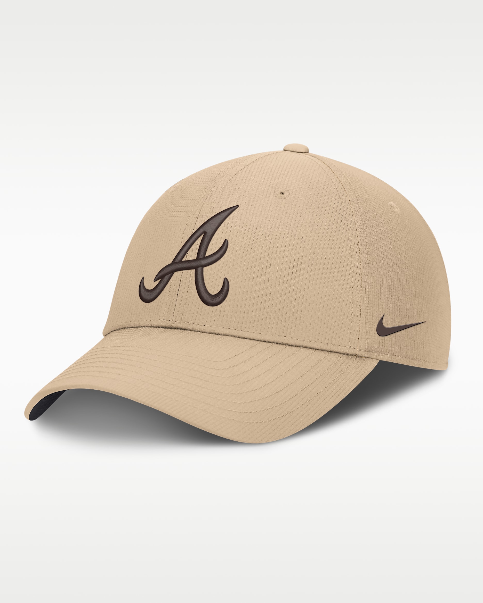 Gorra Nike Dri-FIT de la MLB ajustable para hombre Atlanta Braves Club - Caqui