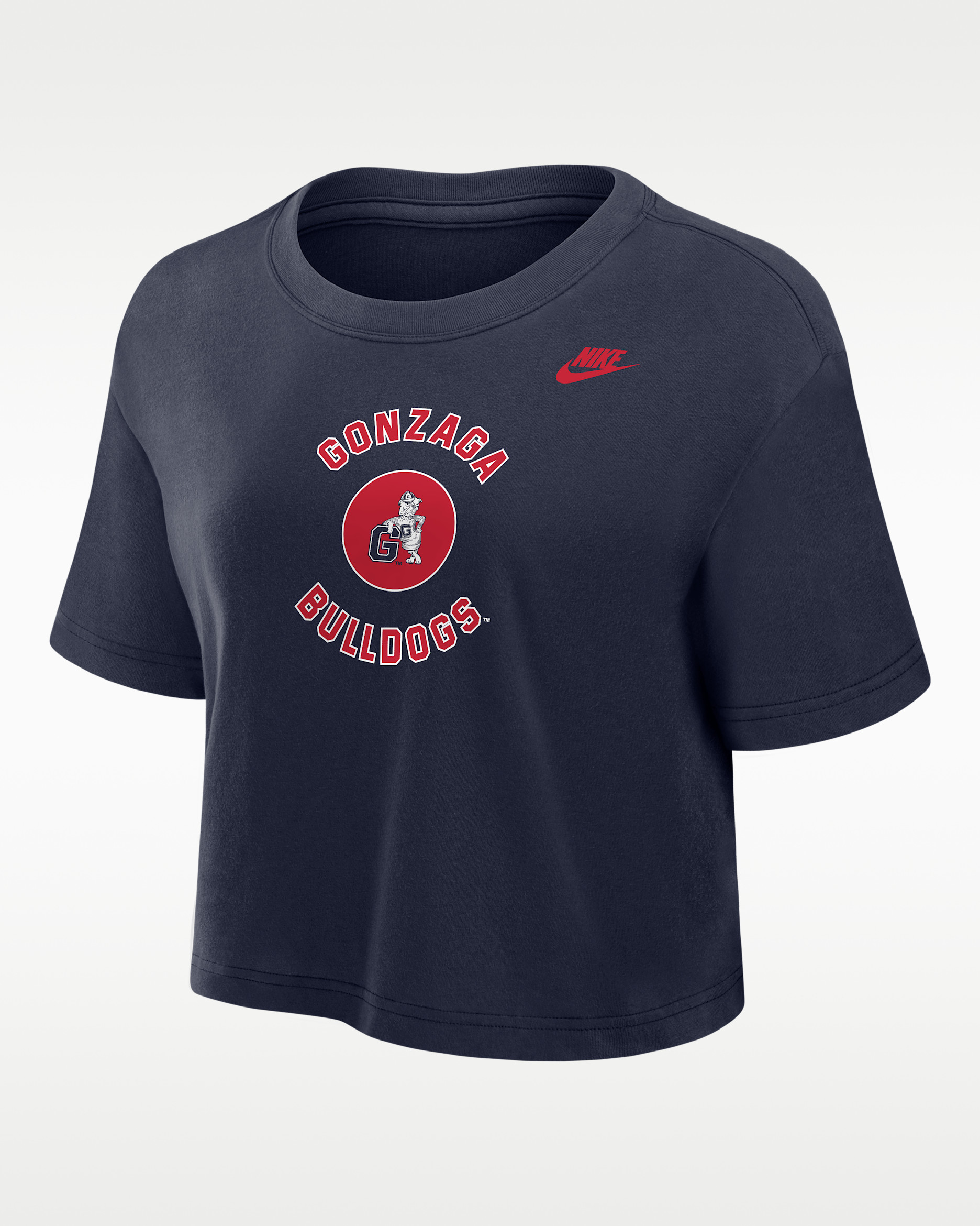 Gonzaga Bulldogs Women's Nike Dri-FIT Cropped T-Shirt - College Navy