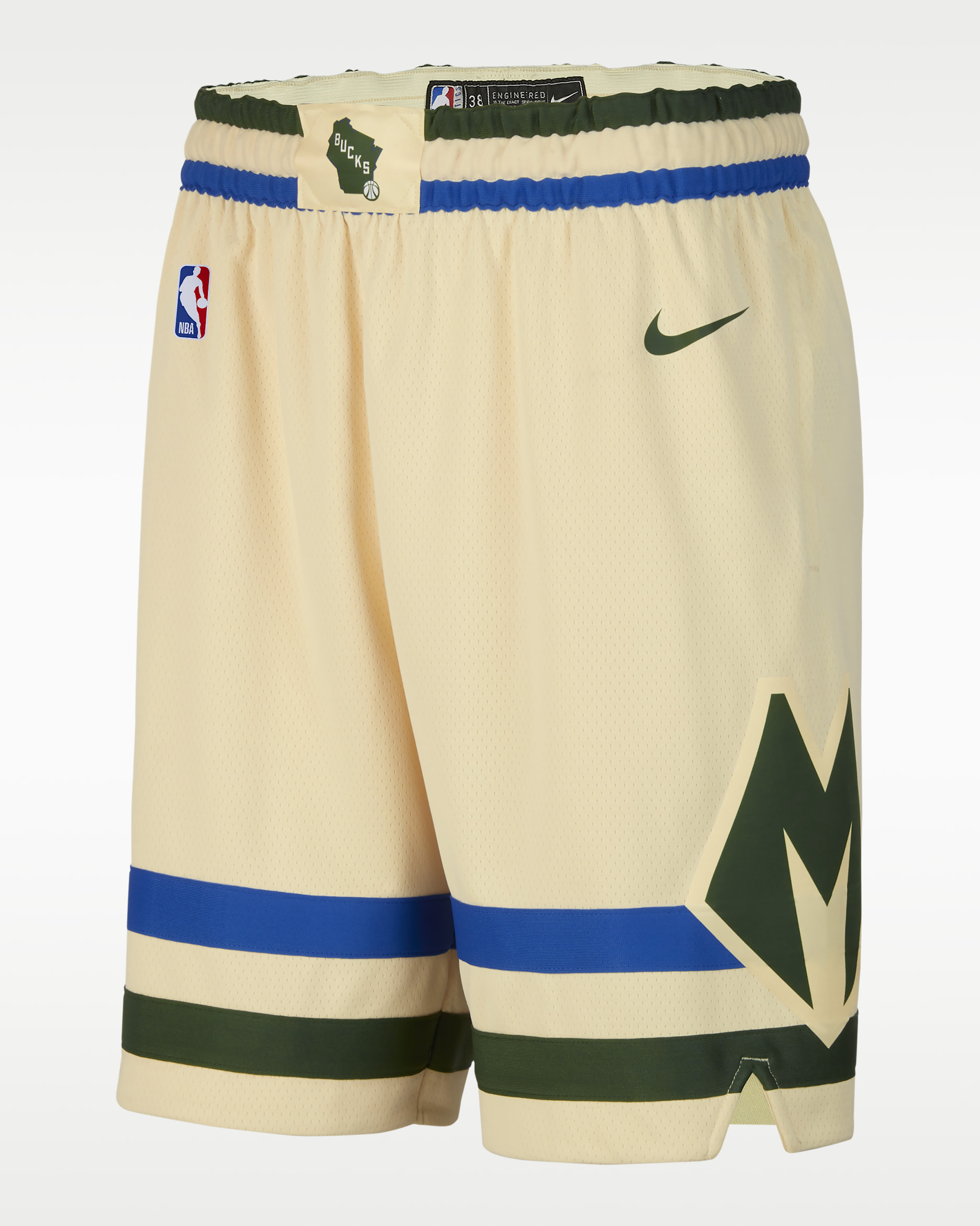 Milwaukee Bucks City Edition Men's Nike Dri-FIT NBA Swingman Shorts - Flat Opal/Fir